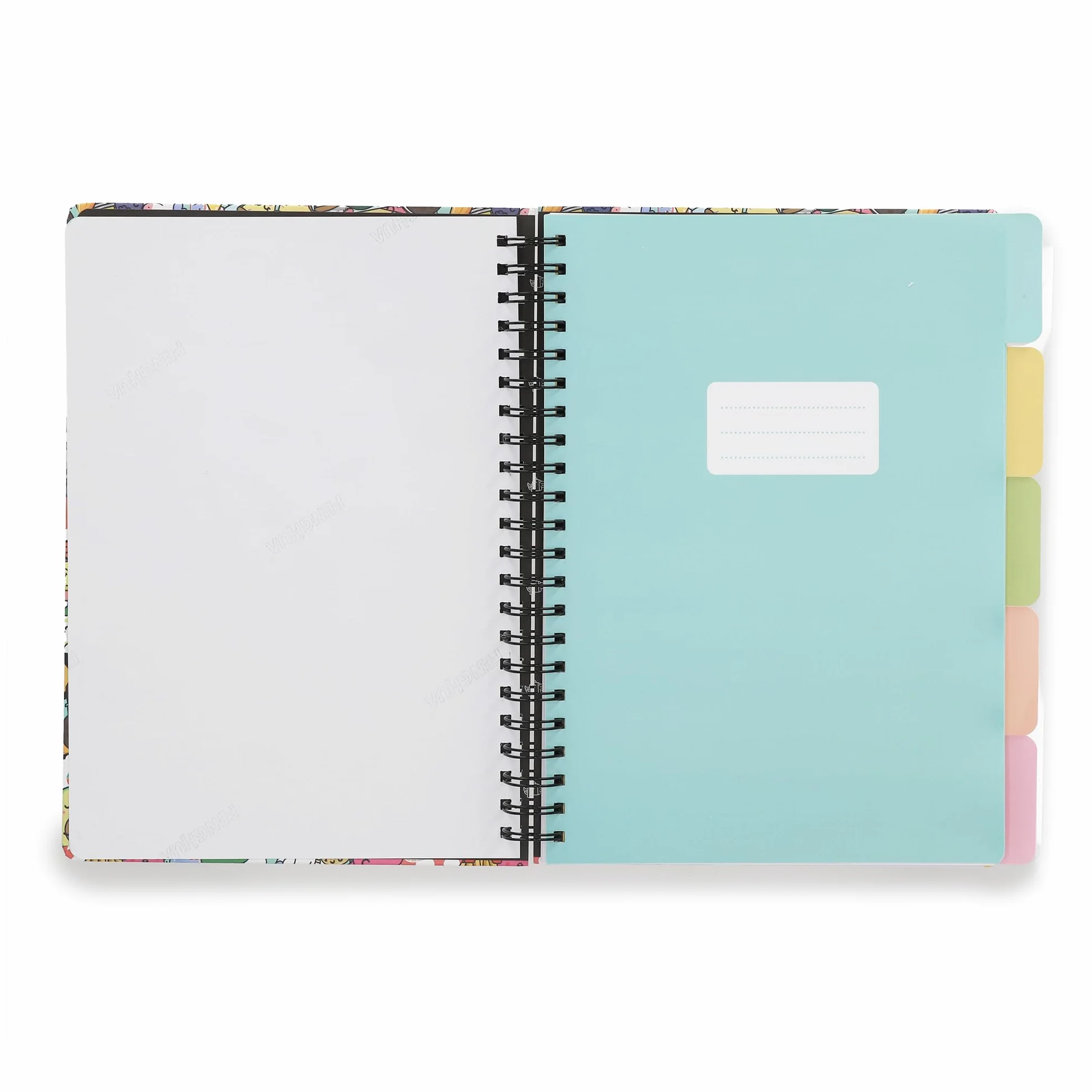 Mr. Wonderful Cahier A5 avec intercalaires Couverture rigide Reliure spirale 160 pages carrées