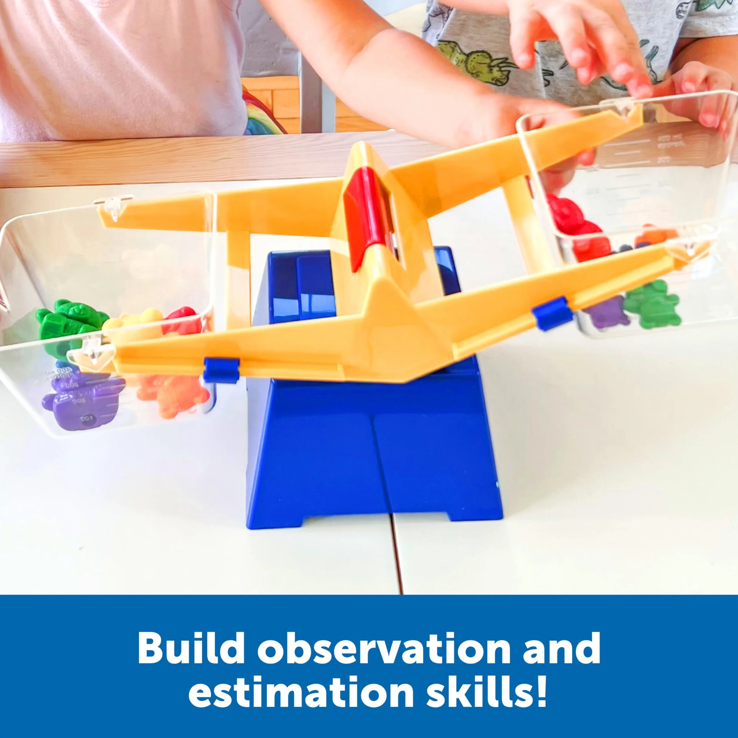 Learning Resources Balance Montessori Enfant – Éducative avec Seaux Amovibles – Mathématiques, Poids et Volume 3+ Ans