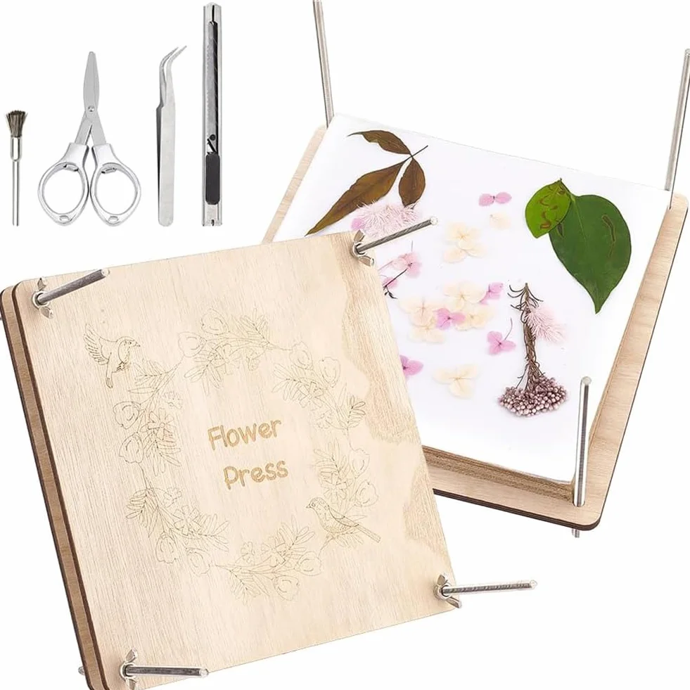 Kit de Presse à Fleurs en Bois 27.5x27.5cm 8 Couches PH PandaHall