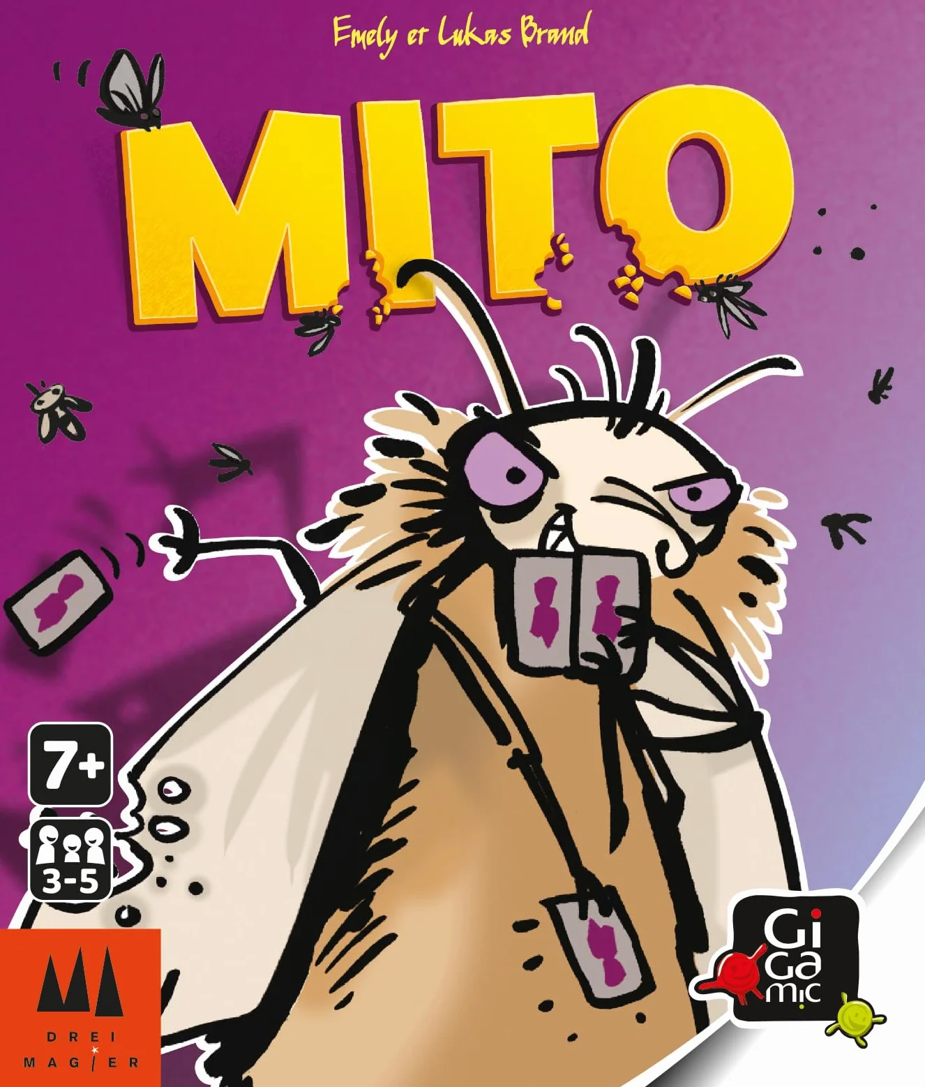 GIGAMIC Mito Jeu de société de cartes dès 7 ans jeu de bluff pour 3-5 joueurs 15 min