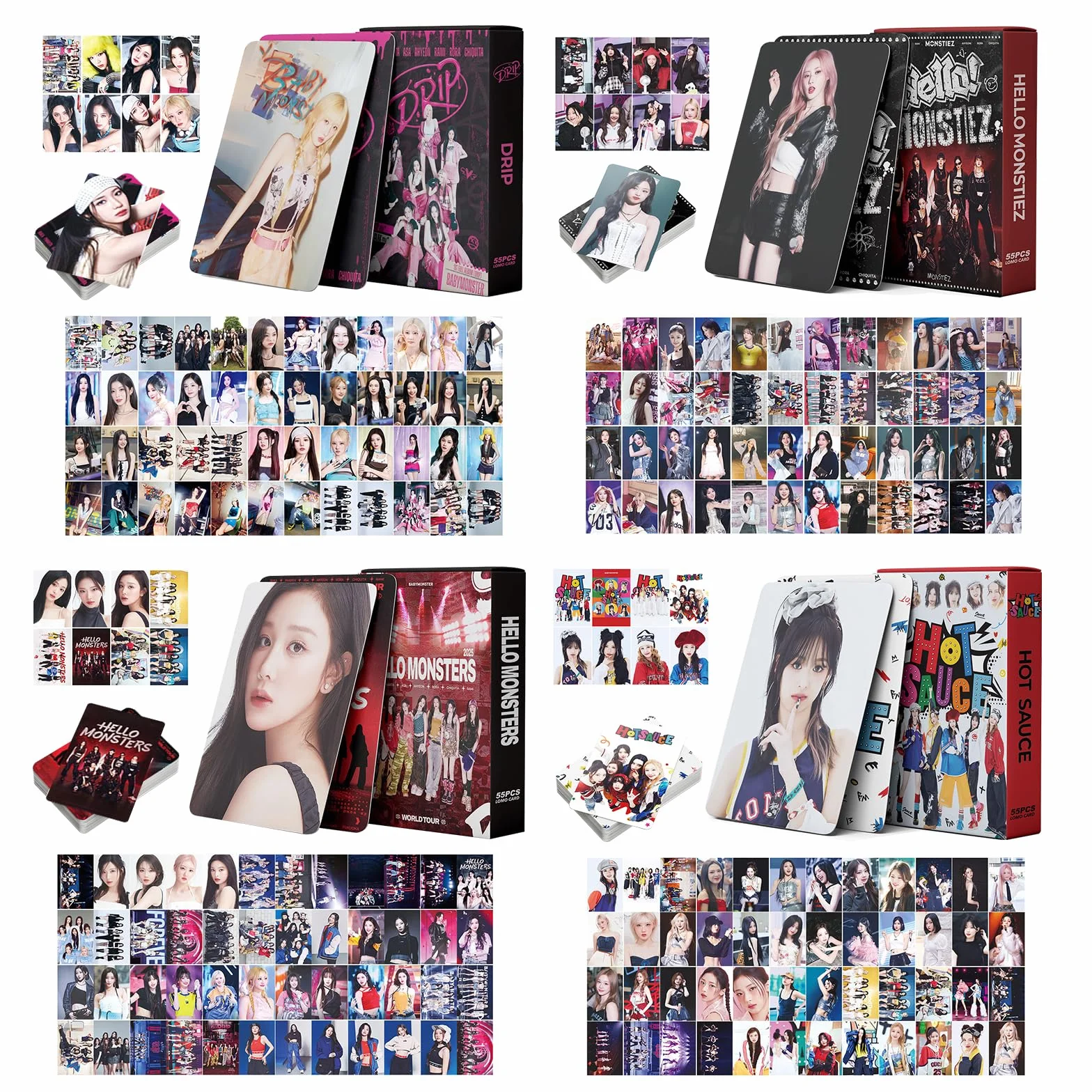BM Album Photocard Sticker Set 220 Pièces K-Pop Cartes de Collection Lomo Cards Cadeau