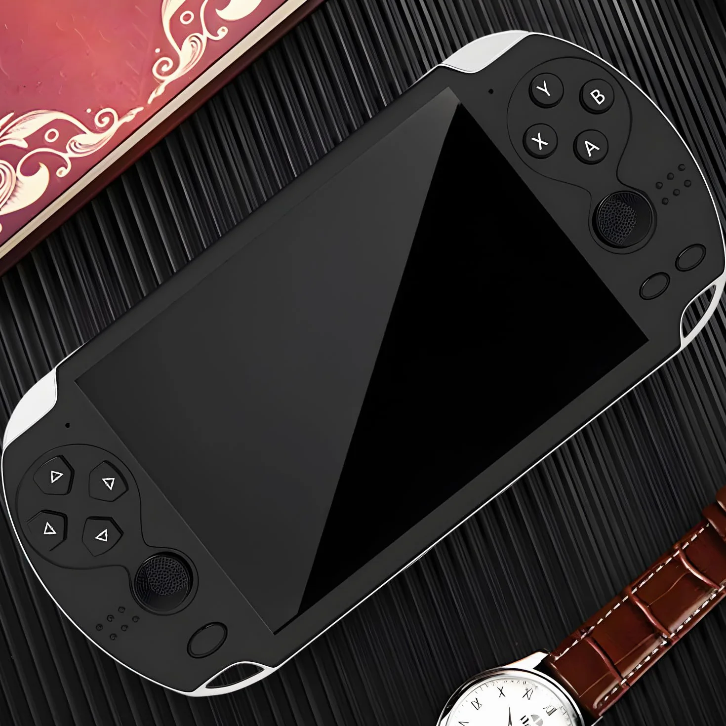 Console de Jeux Portable Rétro Retoo, Écran HD 5,1 Pouces, 1000+ Jeux, Noir