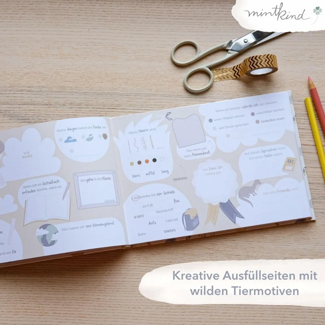 mintkind® Livre d'amitié pour l'école primaire - Mes amis d'école pour filles et garçons - Cadeau de rentrée des classes