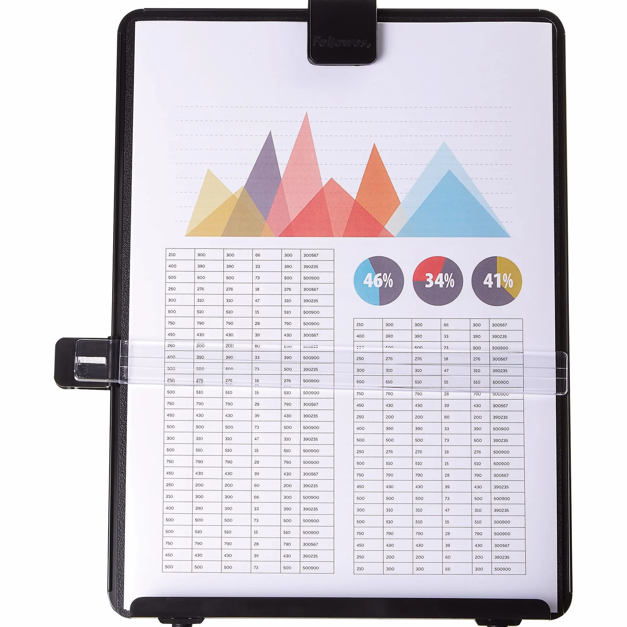Fellowes Porte-copies chevalet guide-lignes 125 feuilles noir