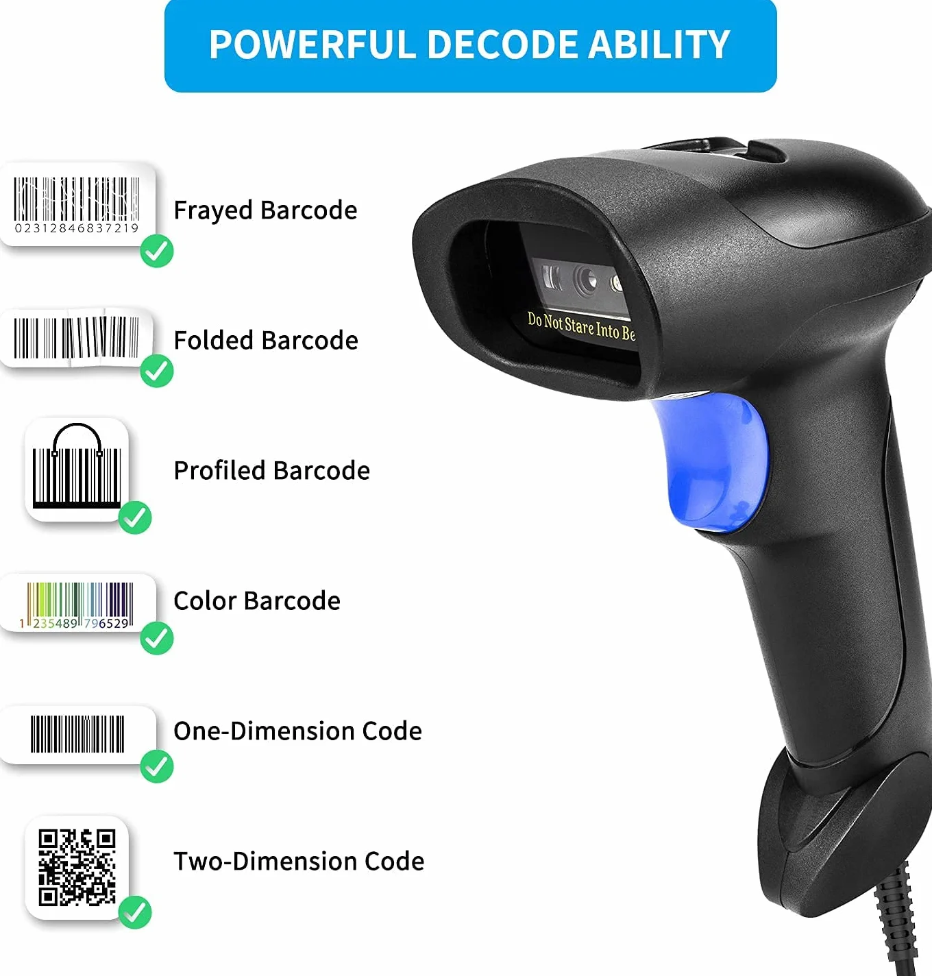 NetumScan NSL5 Scanner de codes-barres 2D portable USB pour PC MAC