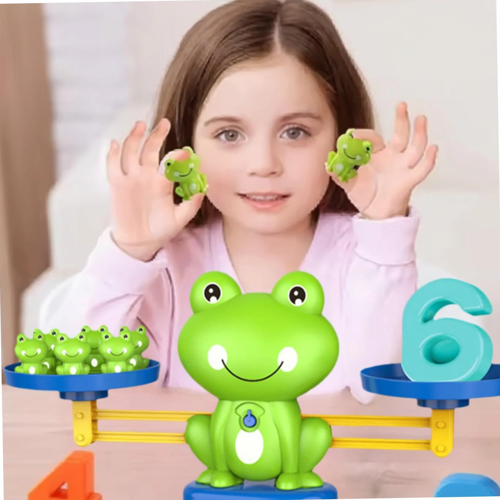 Jeu d'équilibre grenouille, balance en plastique, jouets éducatifs de comptage pour enfants 3 ans et plus