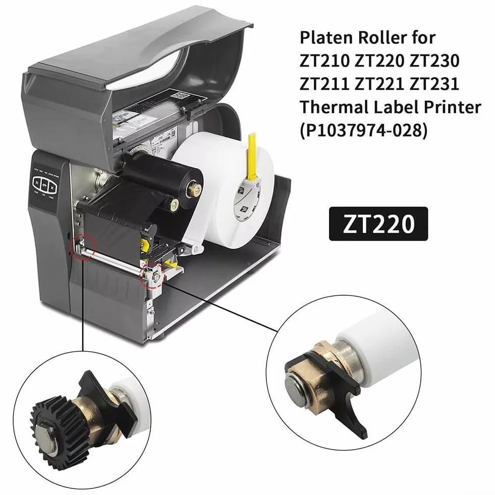 Rouleau de plaque Zebra ZT230 ZT220 ZT210 ZT231 ZT221 ZT211 Pièce de rechange imprimante étiquettes thermiques