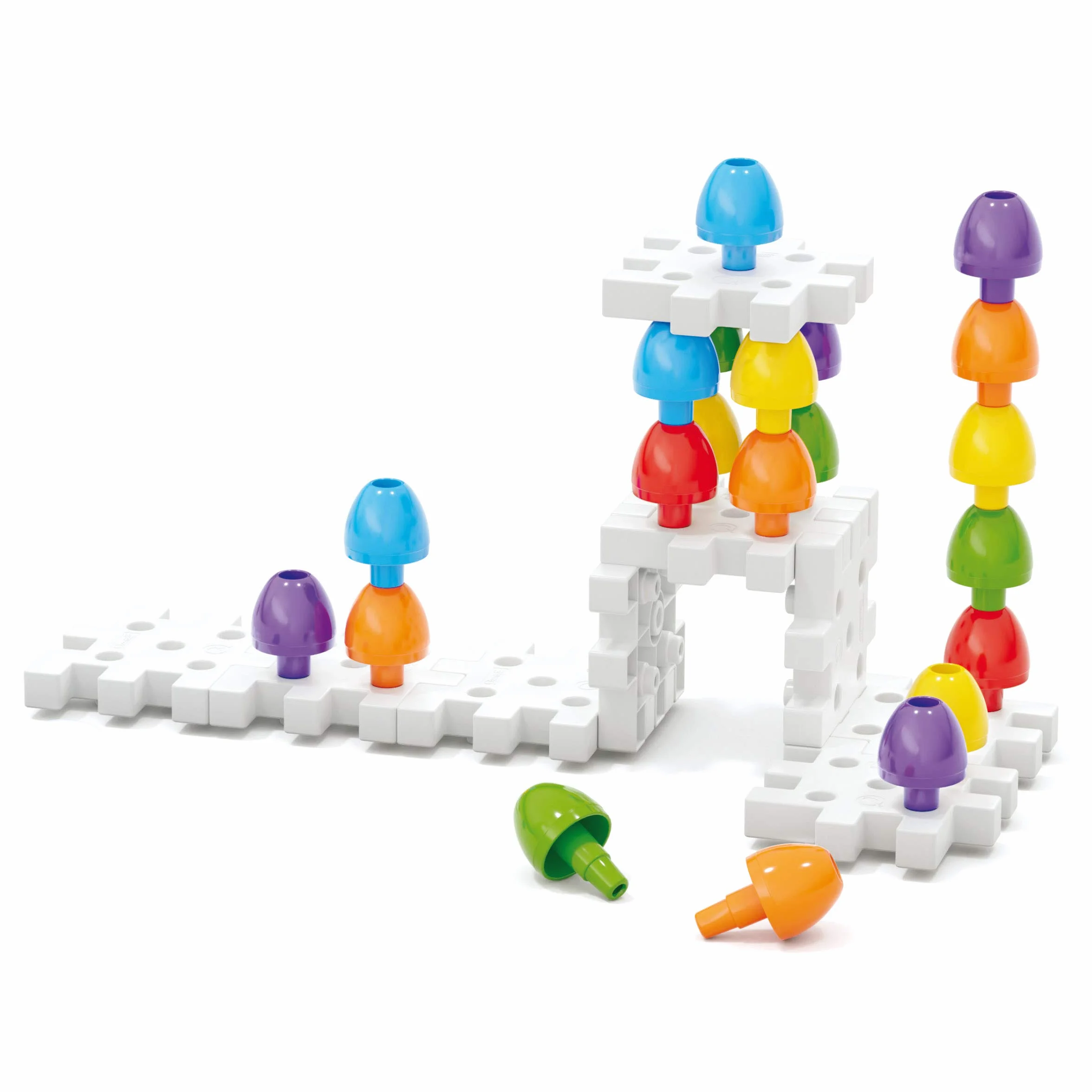 Quercetti Jumbo Peggy 45 pcs Jeux de Construction Mosaique Enfant 2 Ans + Motricité Fine Made in Italy