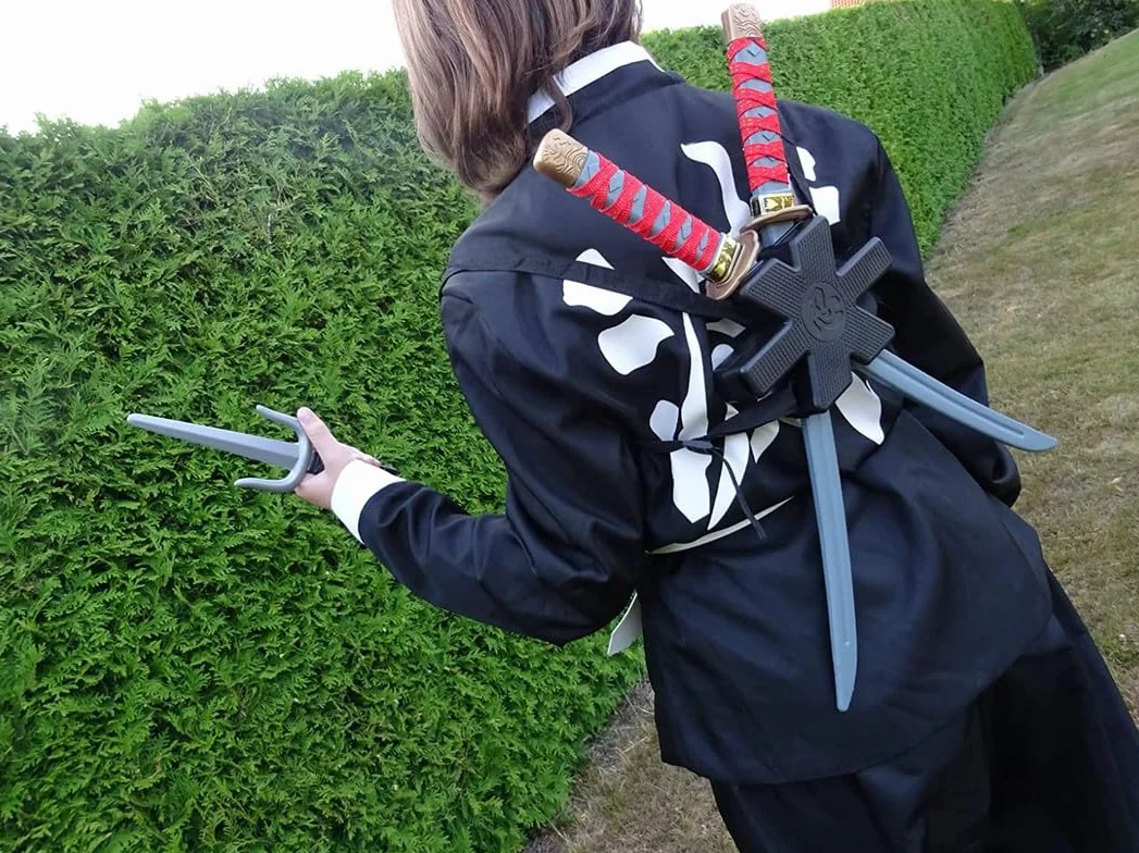 Enfant Ninja Katana Armes Sac à Dos Épée Couteaux Jouet Costume Halloween Cosplay Garçon Fille