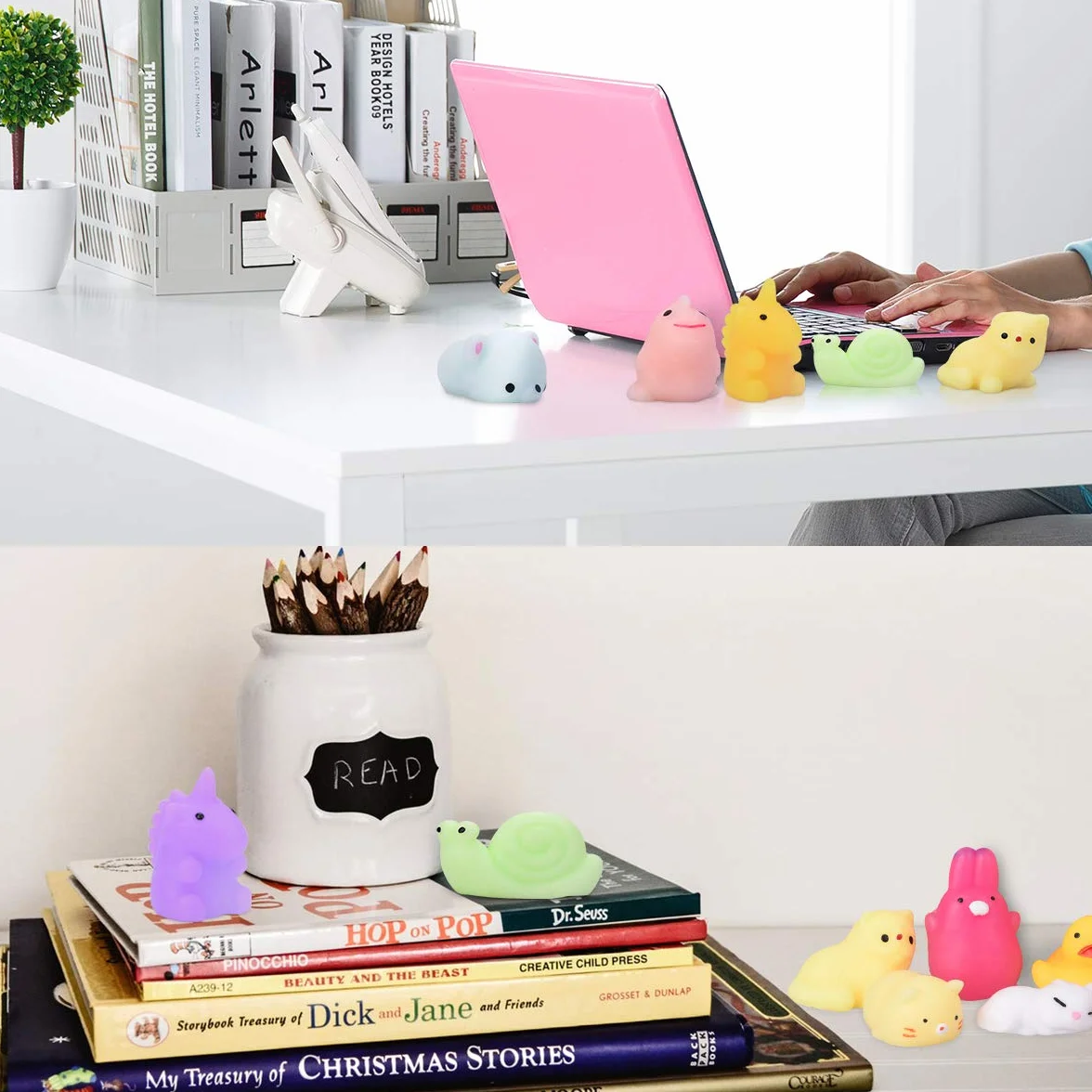 Lot de 30 Mini Jouets Mochi Squishy Anti-Stress Kawaii pour Enfants