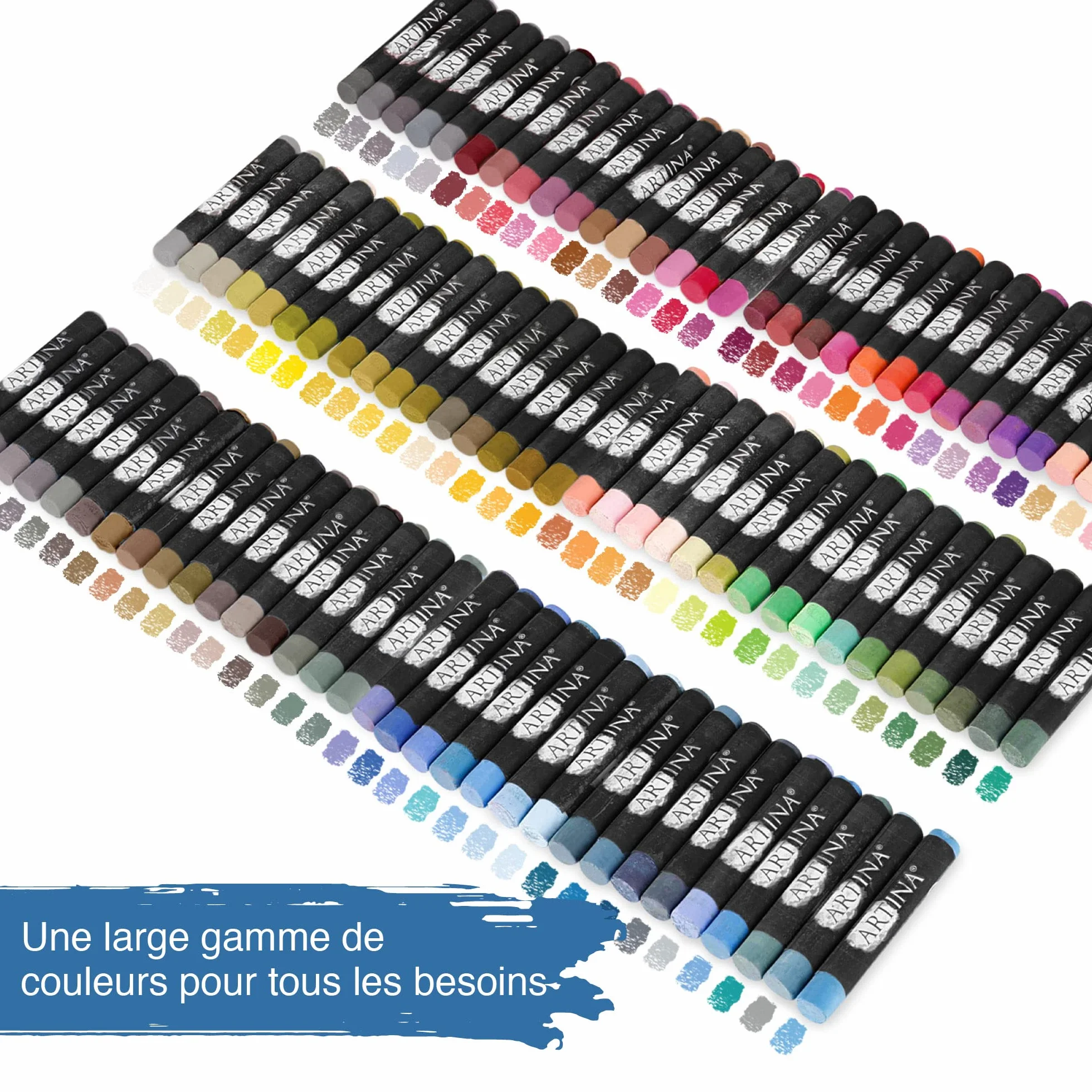Artina Set de craies Pastilo 96 couleurs coffret certifié FSC