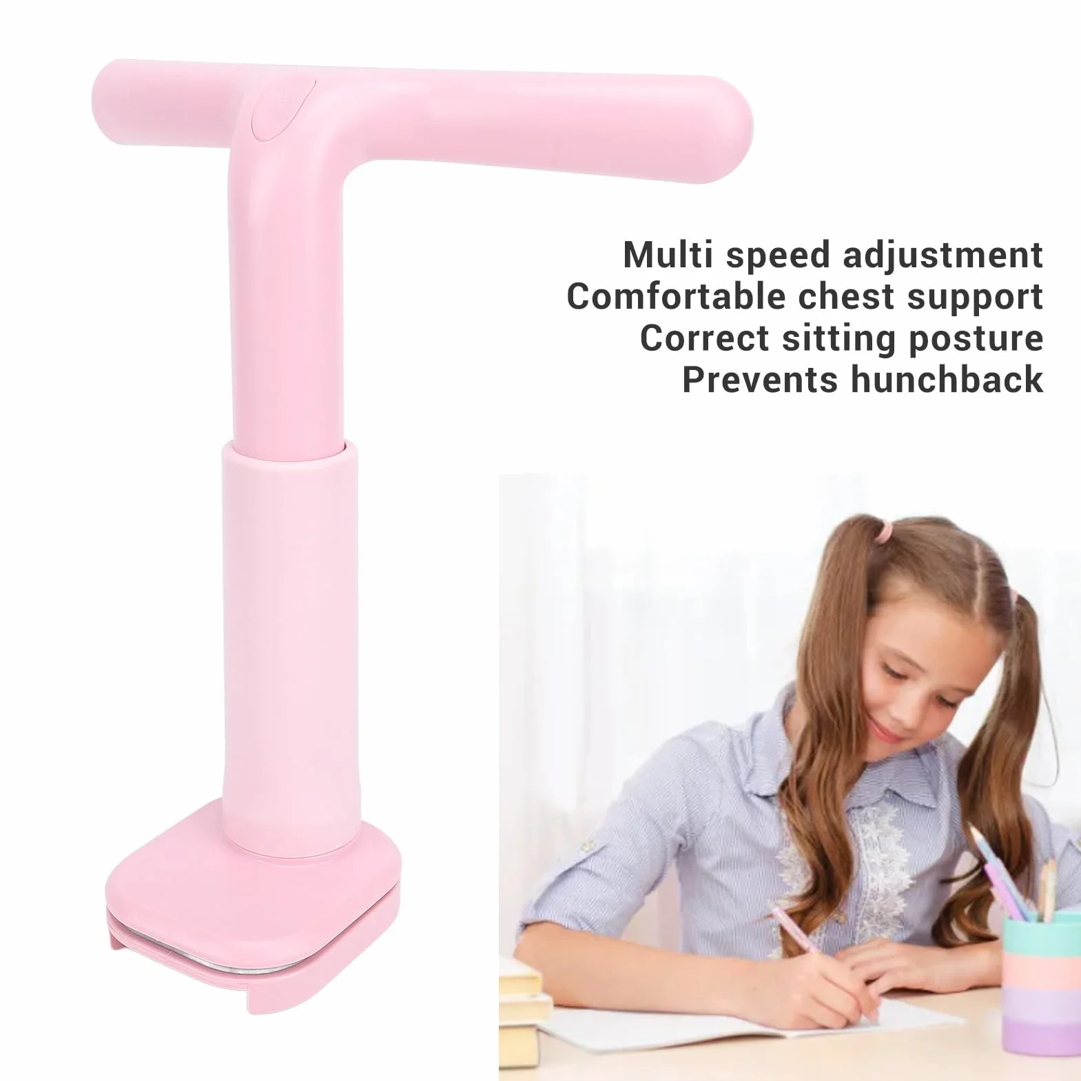Correcteur de Posture Assis Enfants Coussin Bureau Silicone Réglable Bleu Santé