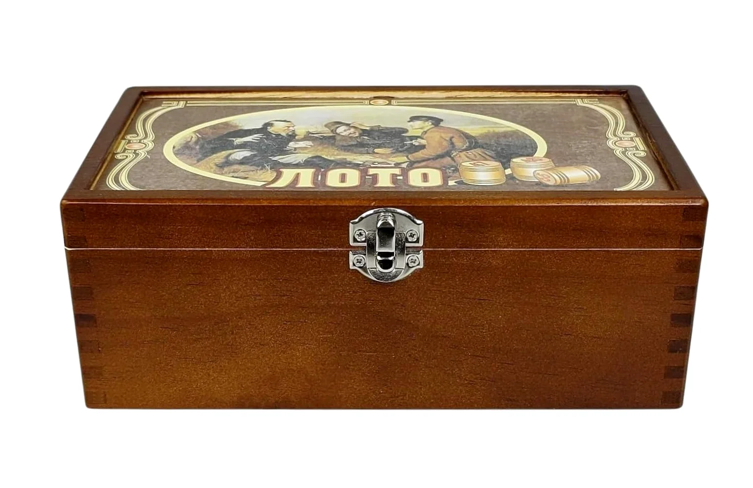Jeu De Loto Russe Dans Un Coffret En Bois Bingo Loto