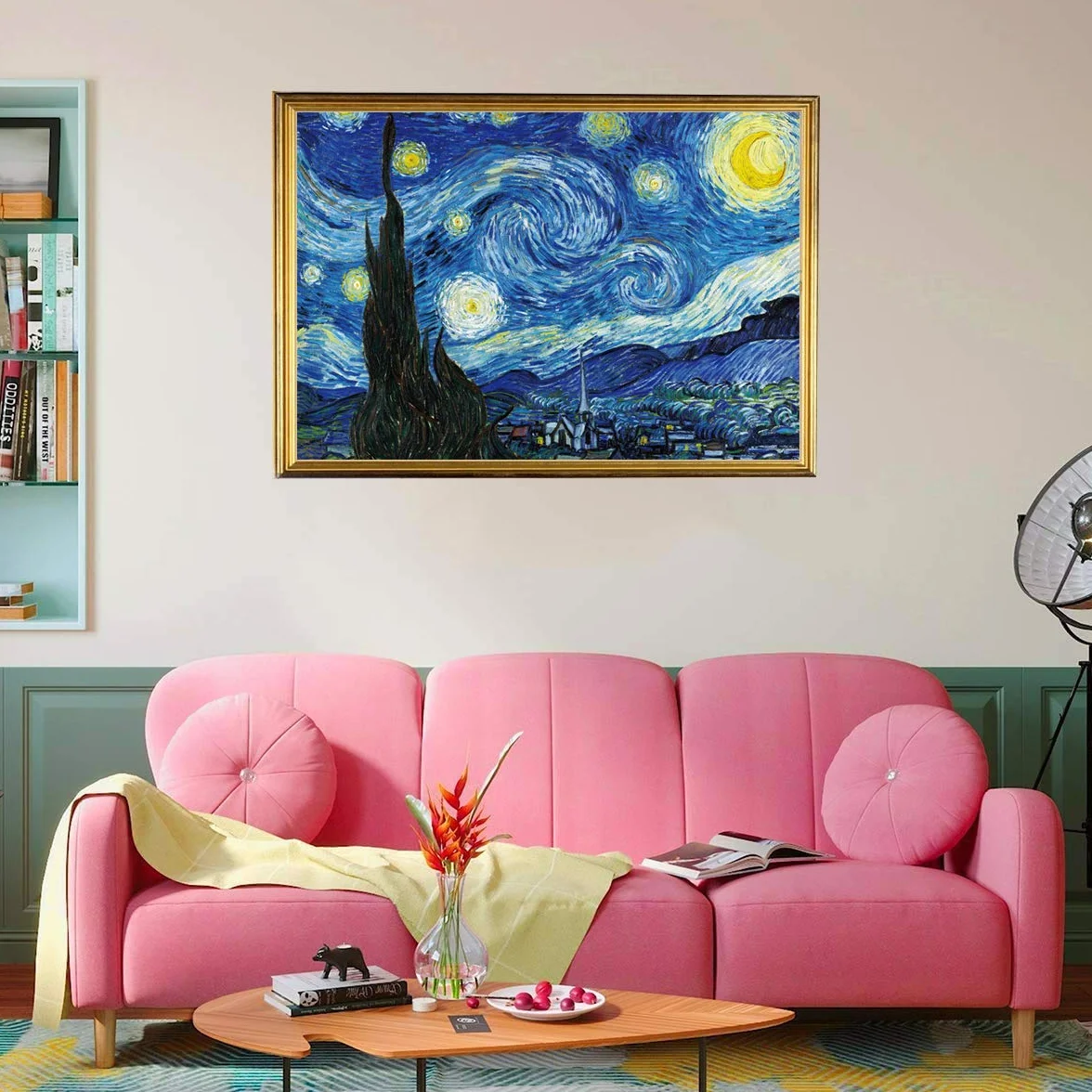 Puzzle 1000 Pièces Nuit étoilée Vincent Van Gogh 70 x 50 cm Puzzle Adulte Jeu éducatif Art