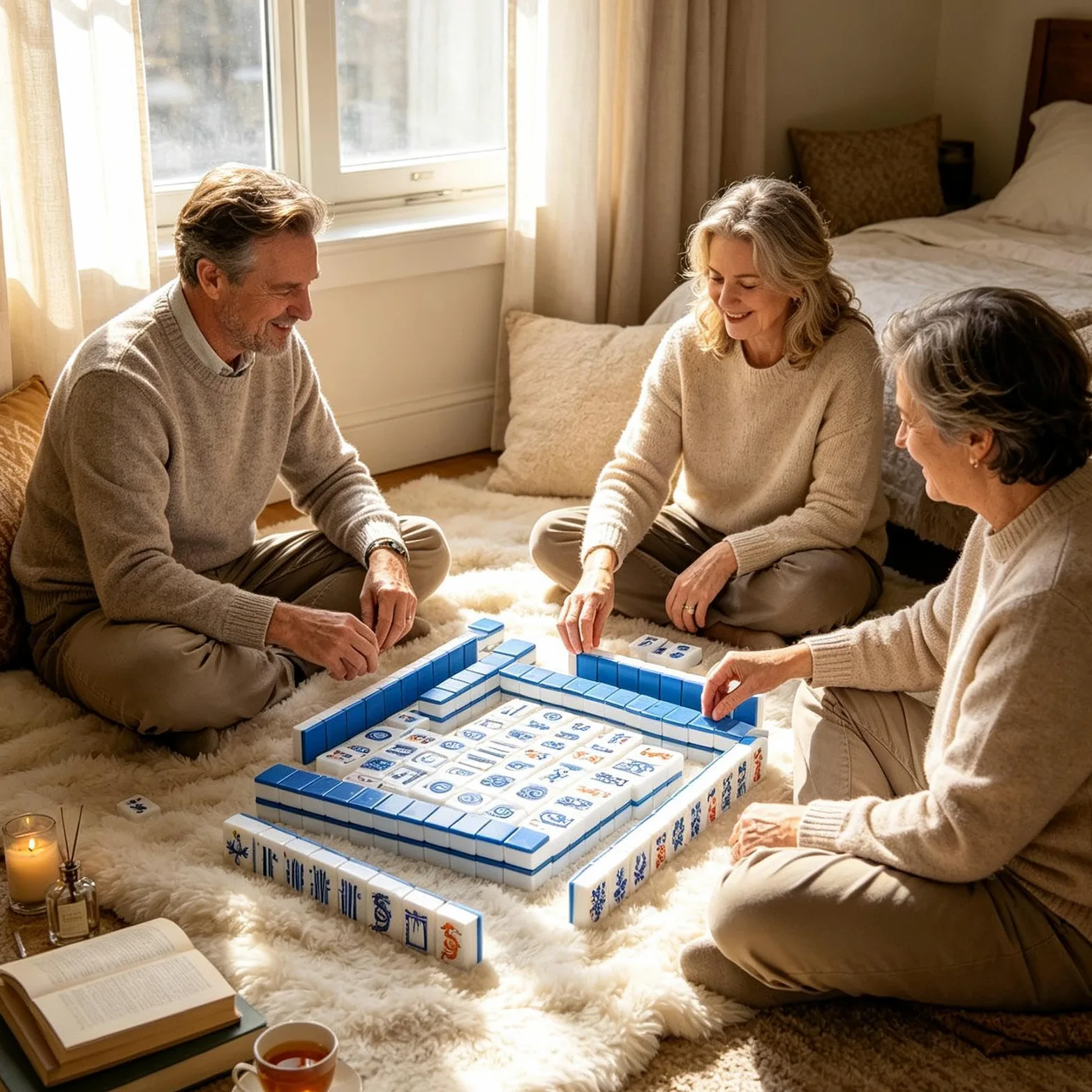 Coffret de tuiles de Mahjong 160 pièces en Acrylique gravé de société | Set de tuiles de Mahjong pour Maison Voyages Déplacements Piscine Adultes Soirées Débutants Joueurs