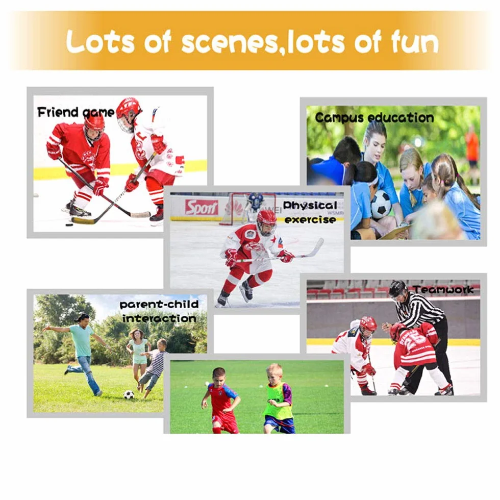 Jeu de Hockey pour Enfants 3-5 Ans Hockey sur Glace et Gazon Deux-en-Un Sac de Rangement Noir