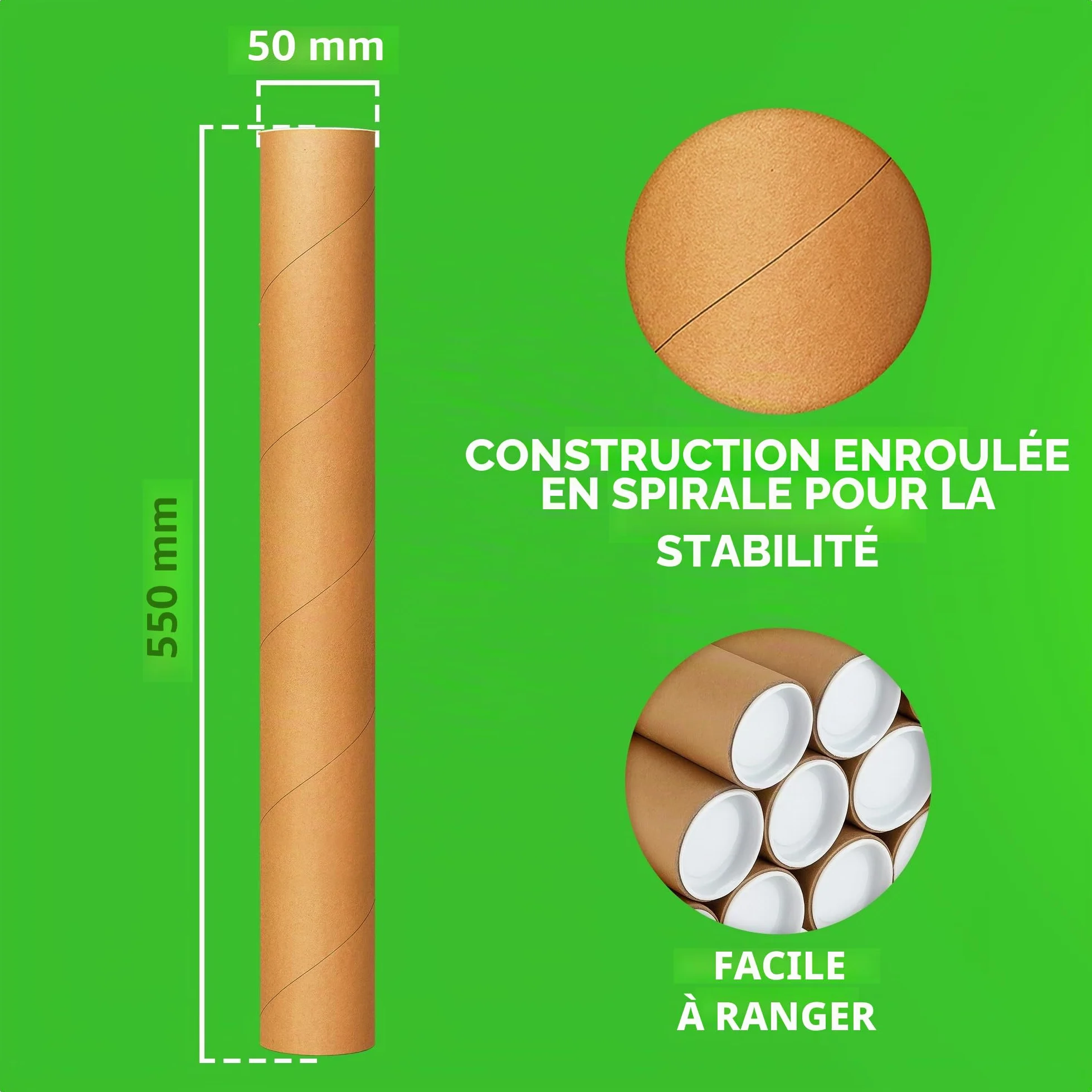 V1 TRADE Rouleau d'expédition 50 x 550 mm pour dessins et affiches