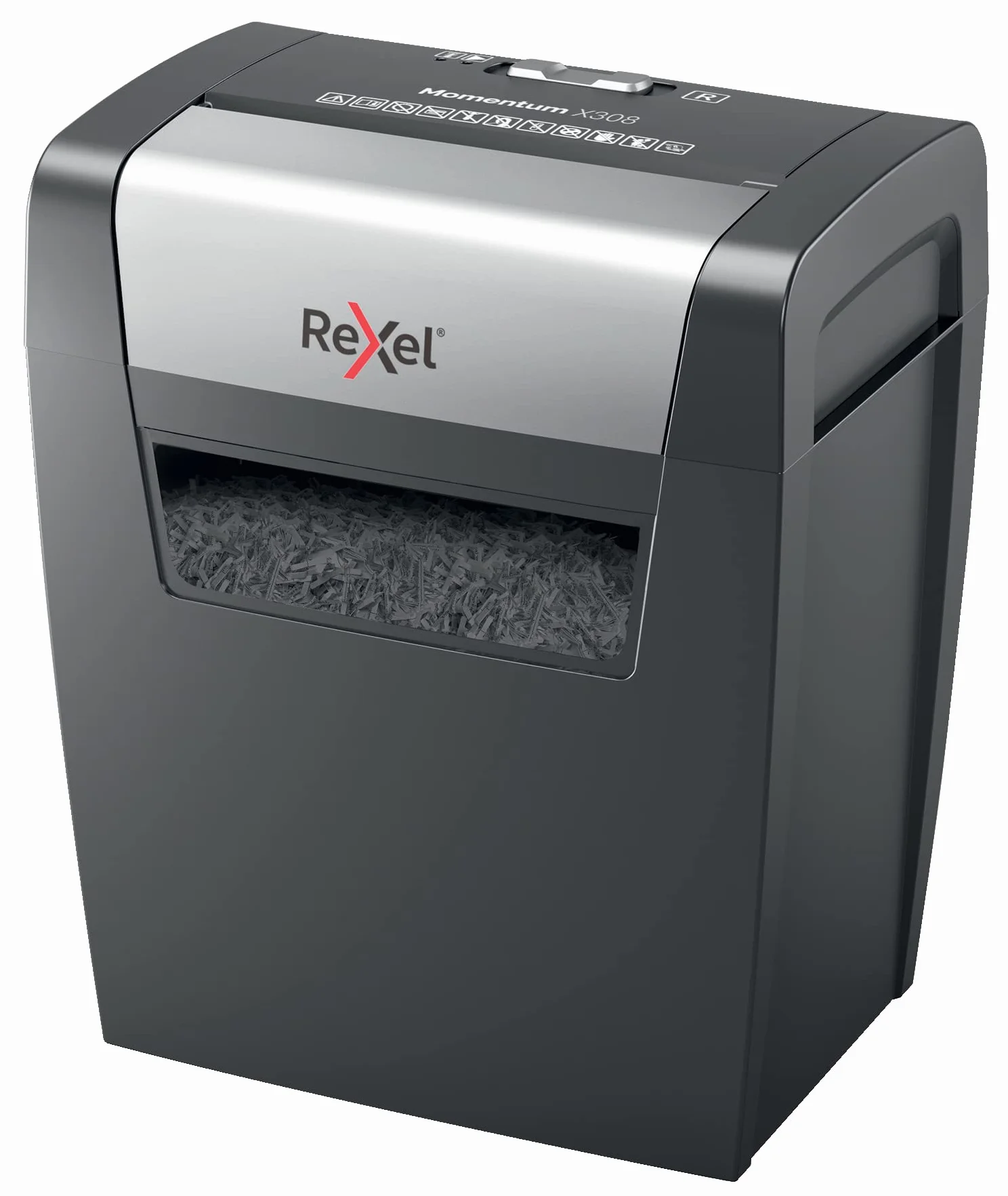 Rexel Momentum X308 Destructeur Coupe Croisée 9-8 Feuilles 15L Noir