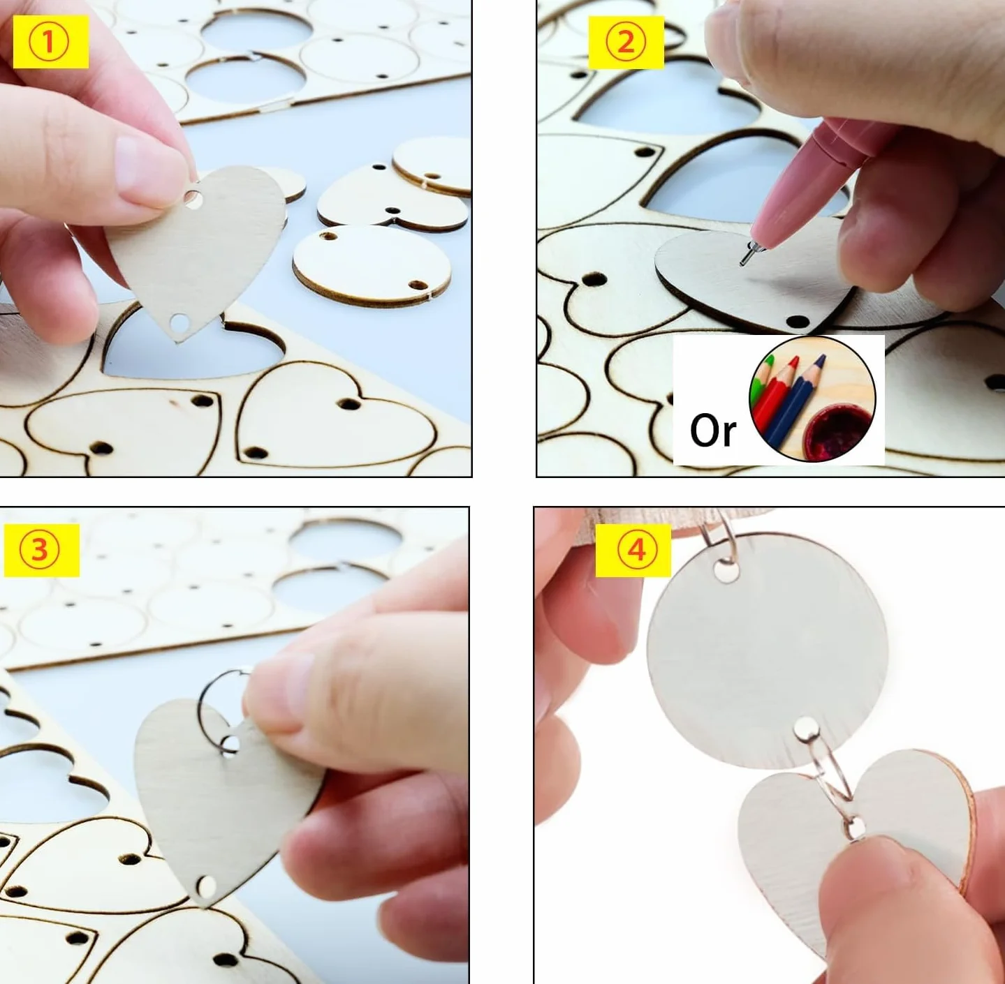 Calendrier Mural en Bois avec 100 Étiquettes pour Anniversaire, Décoration Murale Maison