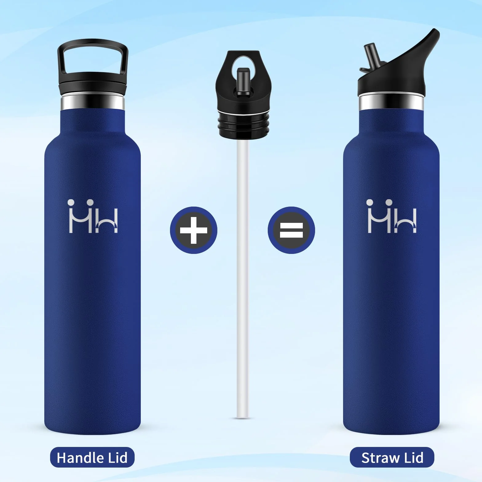Gourde Isotherme 750ml Acier Inoxydable Bouteille d'Eau sans BPA Réutilisable
