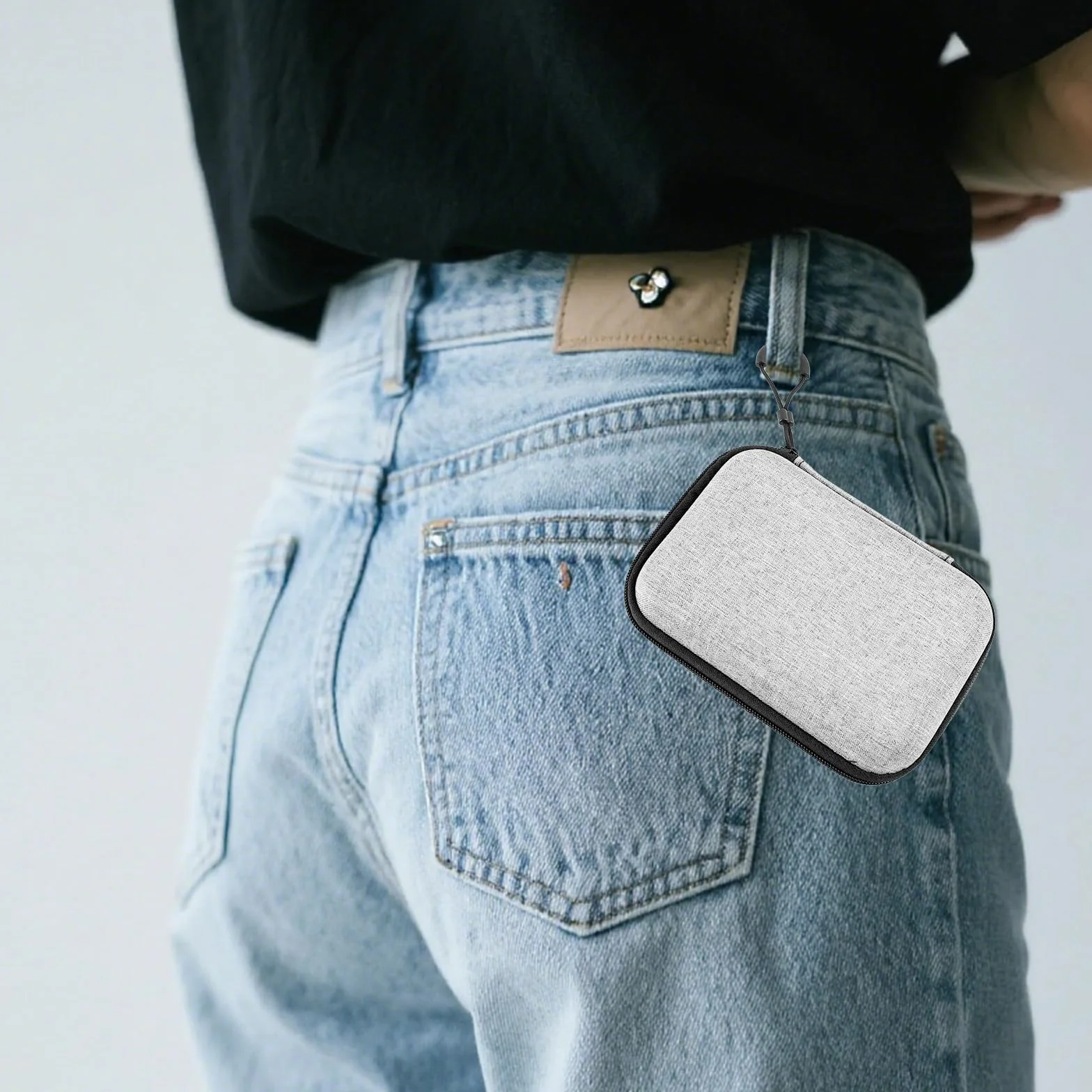 Étui de Protection PLAUD NotePin AI, Housse EVA Souple Portable avec Mousqueton Noir