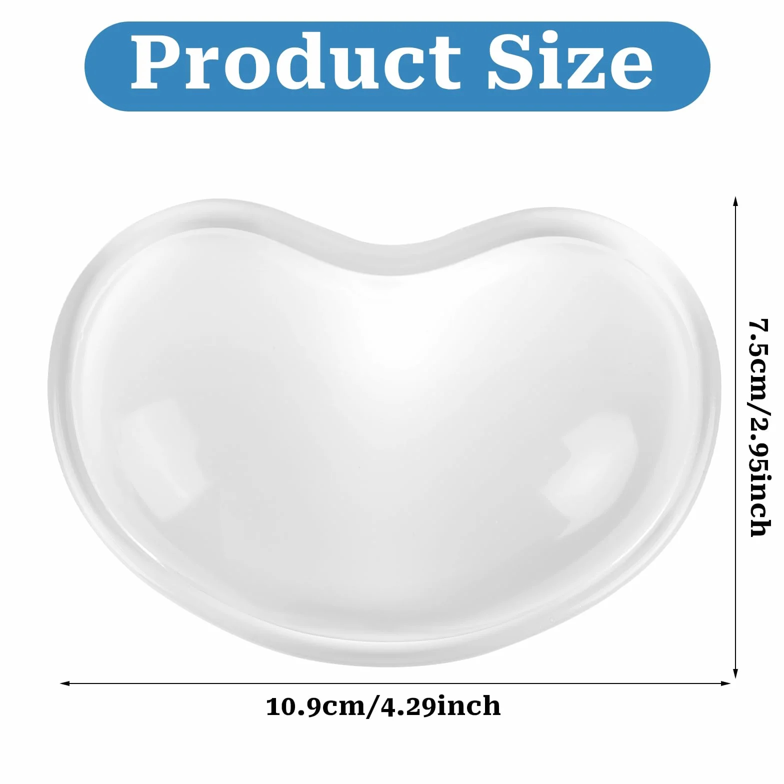 Repose-poignet en gel souple ergonomique pour souris, coussin silicone transparent anti-fatigue
