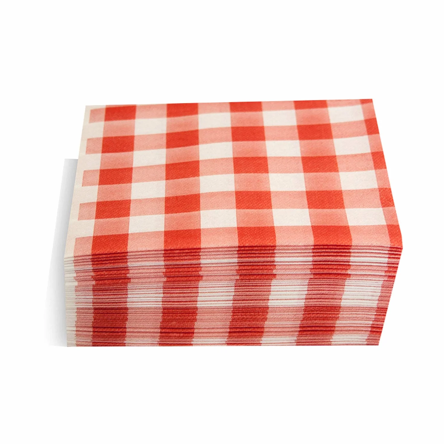 Serviettes Airlaid 40 x 40 cm Vichy Rouge 50 sztuk