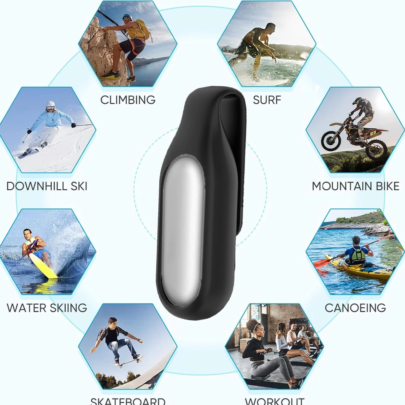 Étui en silicone souple pour enregistreur vocal PLAUD NotePin - Compatible avec NotePin AI (noir)