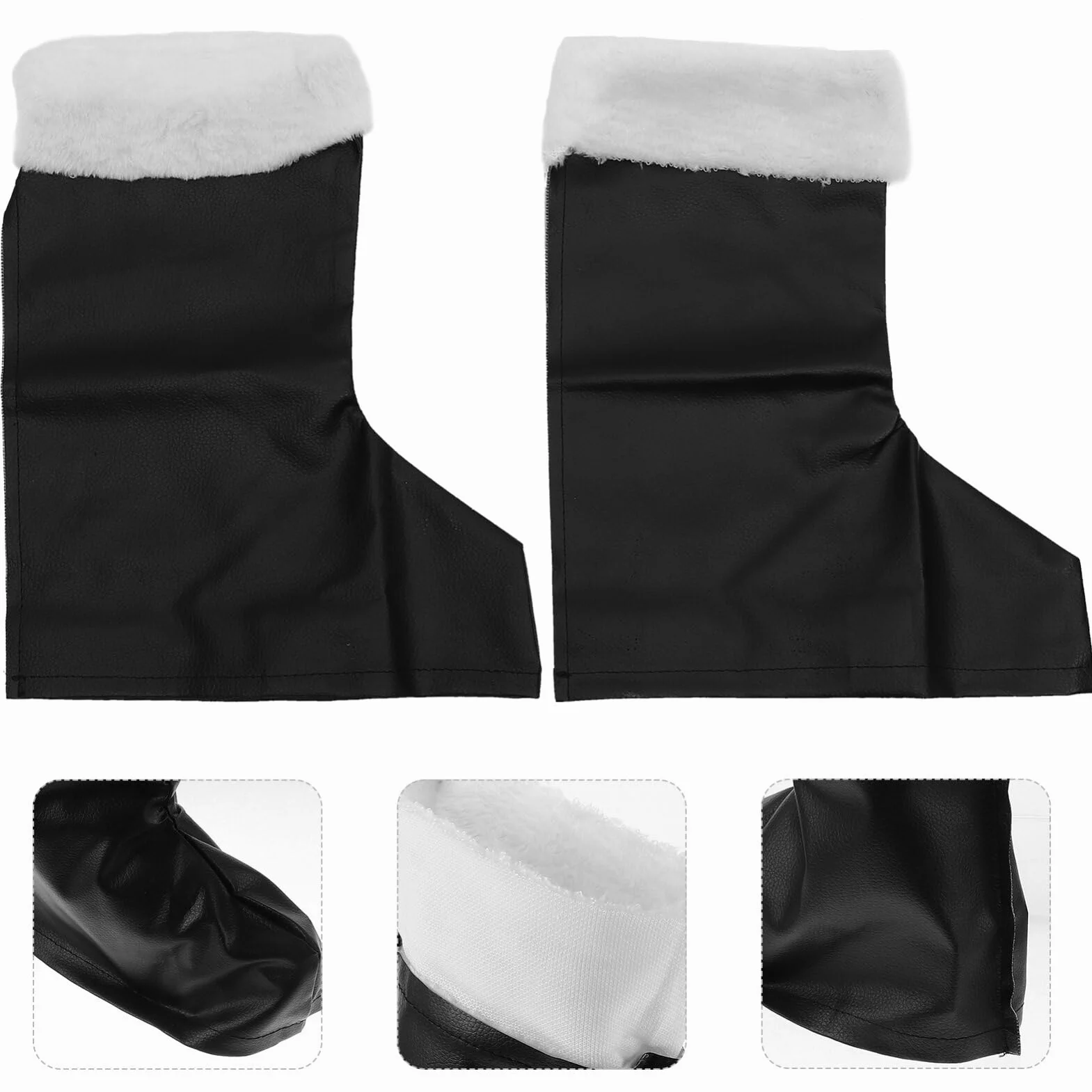 ABOOFAN Costume de Botte de Père Noël Halloween Cosplay Couverture de Bottes Poignets