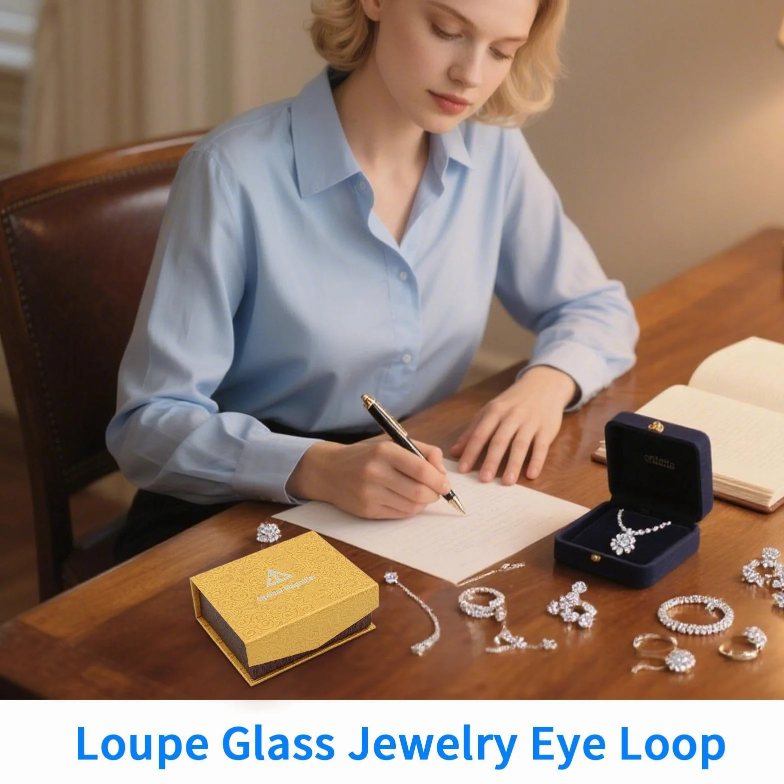 Loupe de Poche 30x Haute Précision pour Travail de Bijoux, Objectif Professionnel Léger