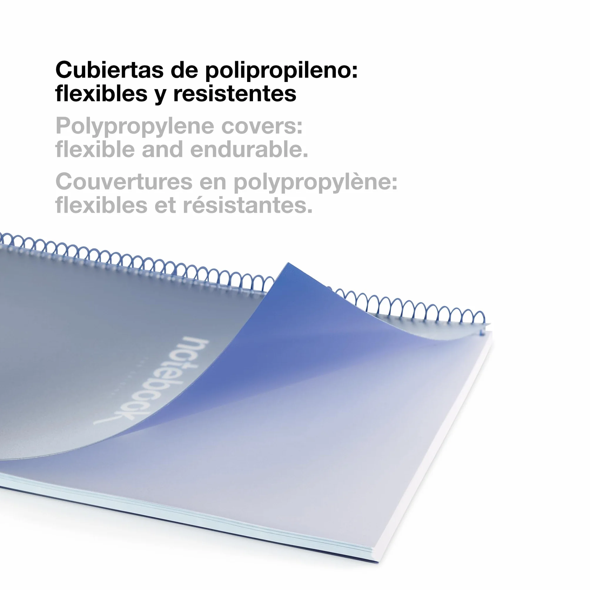 Miquelrius Carnet de notes A5 Emotions 120 feuilles quadrillées 5 mm papier 90 g/m² bleu ciel