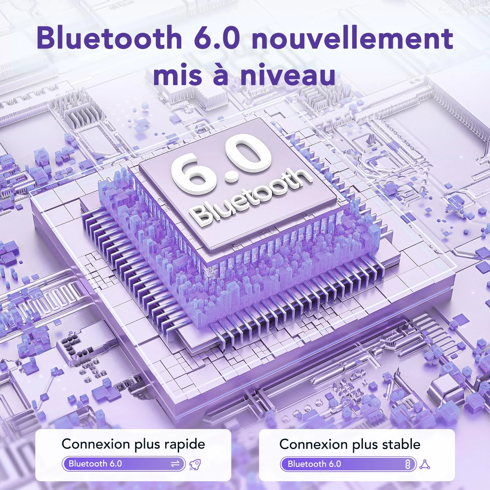 NE32 Traducteur Instantané 165 Langues Écouteurs Sans Fil Bluetooth 6.0 48H Autonomie ENC