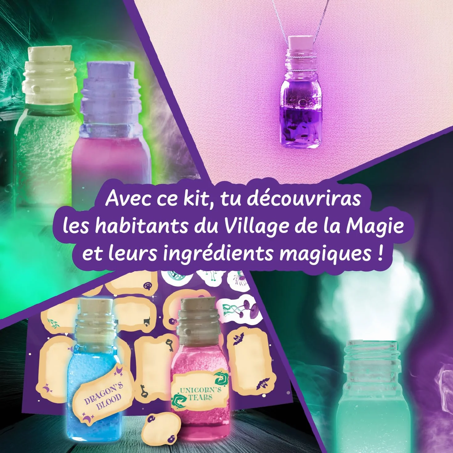Science4you Mini Potions Magiques – Kit Scientifique pour Enfants 8-12 Ans, Potions Qui Brillent dans le Noir