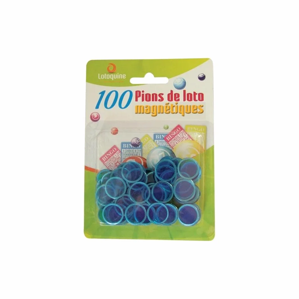Pions magnétique Bleu Loto Bingo Accessoire Jeu Aimant Carte