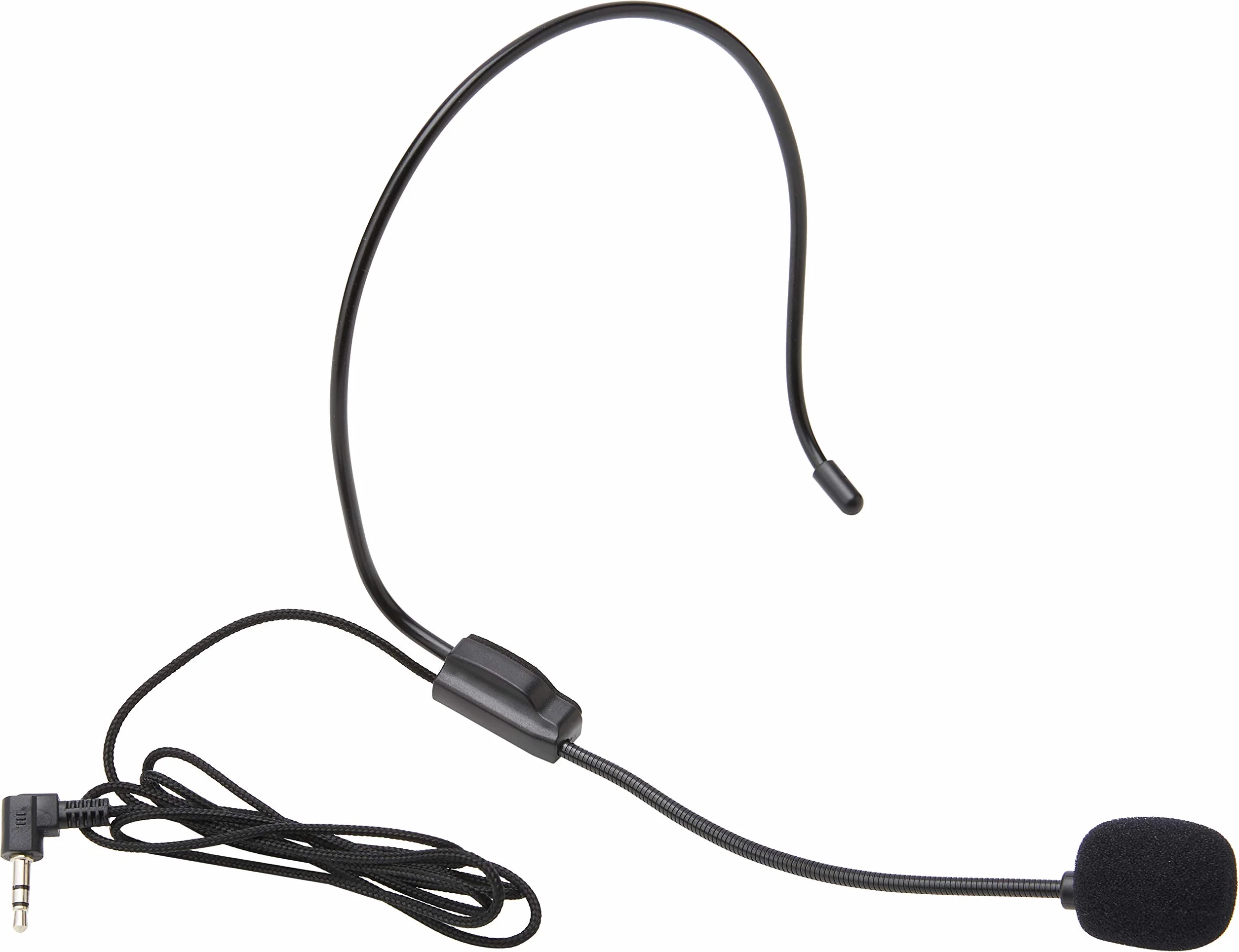 Casque Serre-tête avec Microphone 3,5 mm pour Haut-Parleur Amplificateur Vocal Conférence
