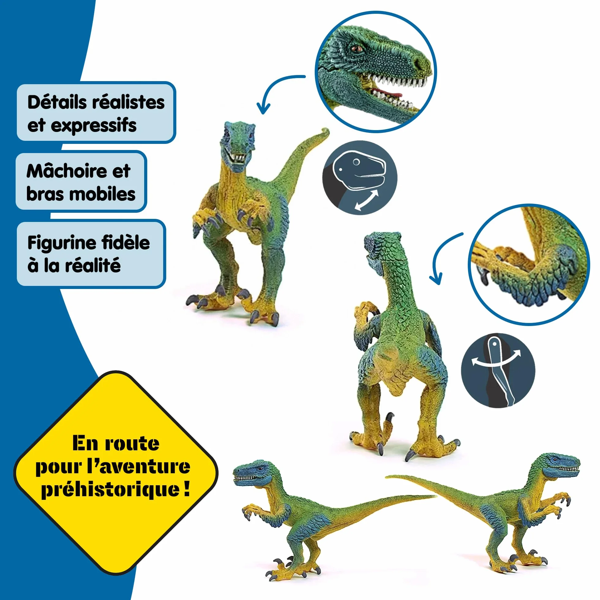 Schleich Dinosaure Vélociraptor 14585 18 x 6 x 10 cm