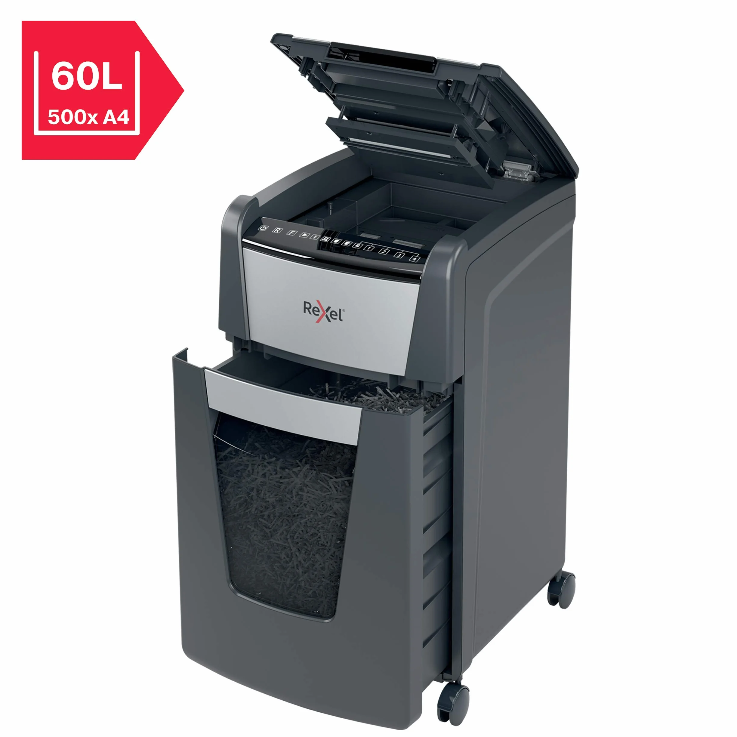Rexel Auto+ 300X Destructeur de Documents Automatique Coupe Croisée Sécurité P4 300 Feuilles 60L