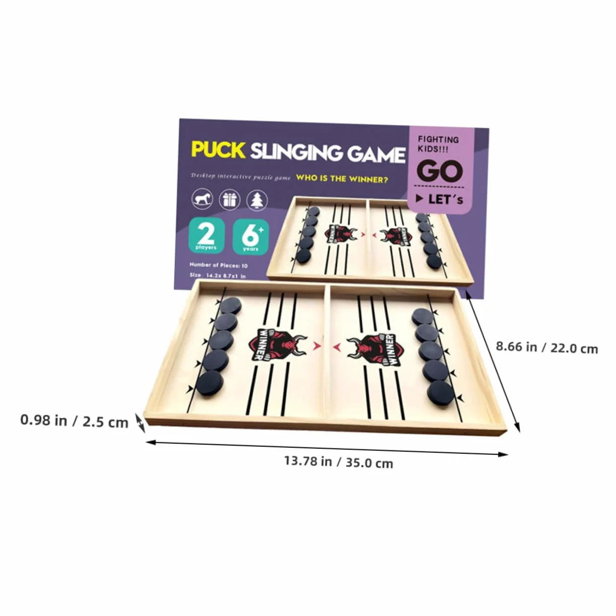 Abaodam Jeu de Palets en Bois Éducatif Petite Taille pour Garçon et Filles et Adultes Bataille de Bureau à Deux Joueurs Jeu de Société Interactif Familial et Compétition Conviviale