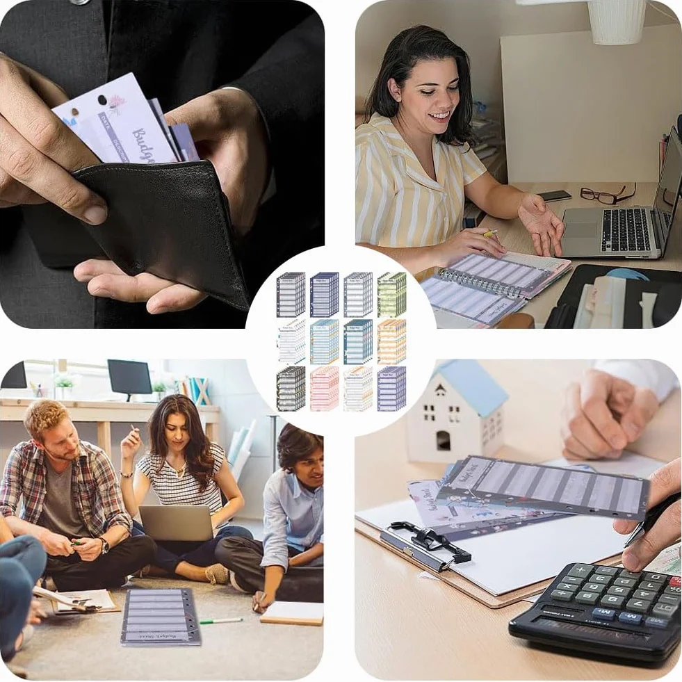 Planificateur de Budget A6 72 Feuilles Mensuel Recharges Papier 6 Trous Organisateur