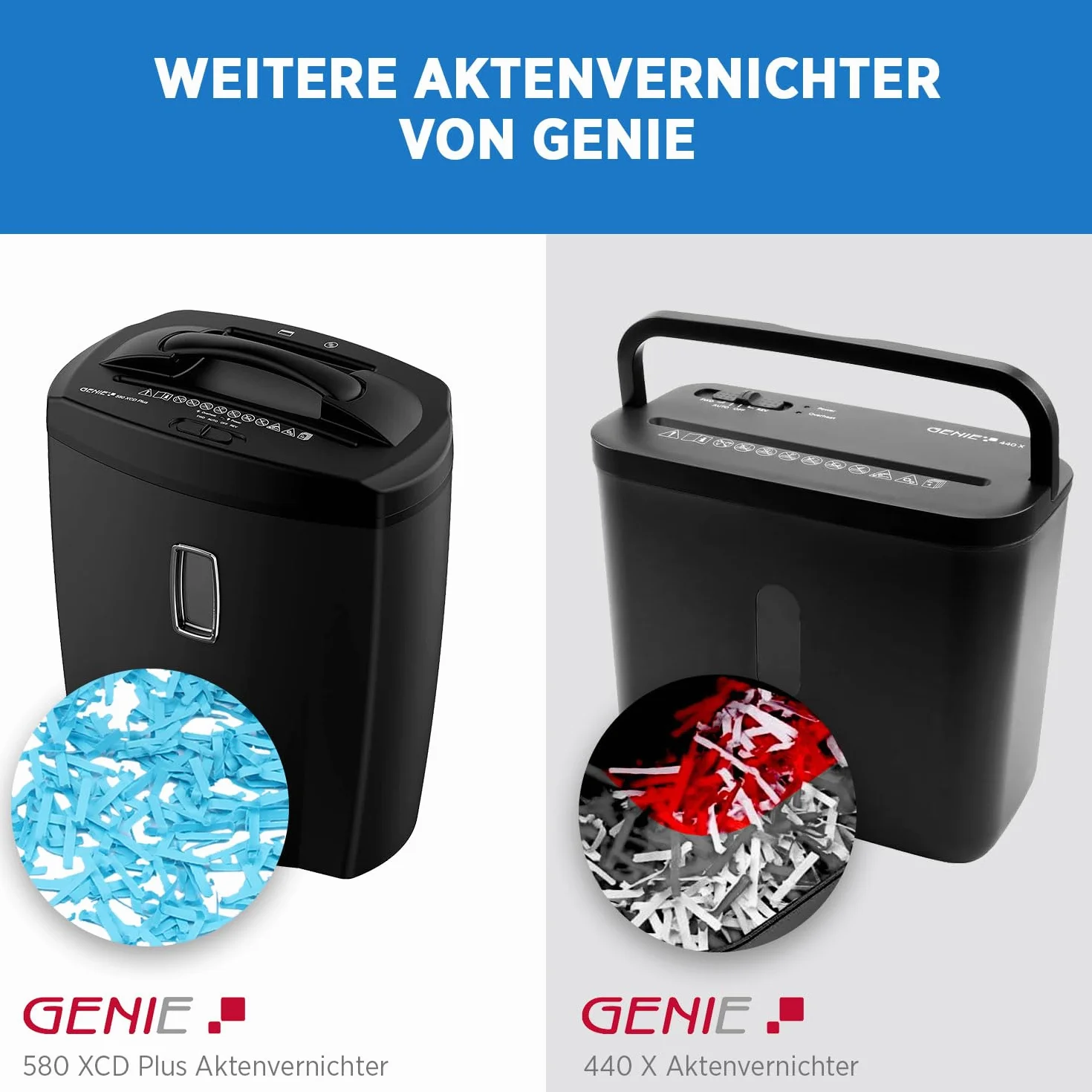 Genie 260 S Plus Destructeur de Documents Papier Coupe en Bandes 6 mm Compact