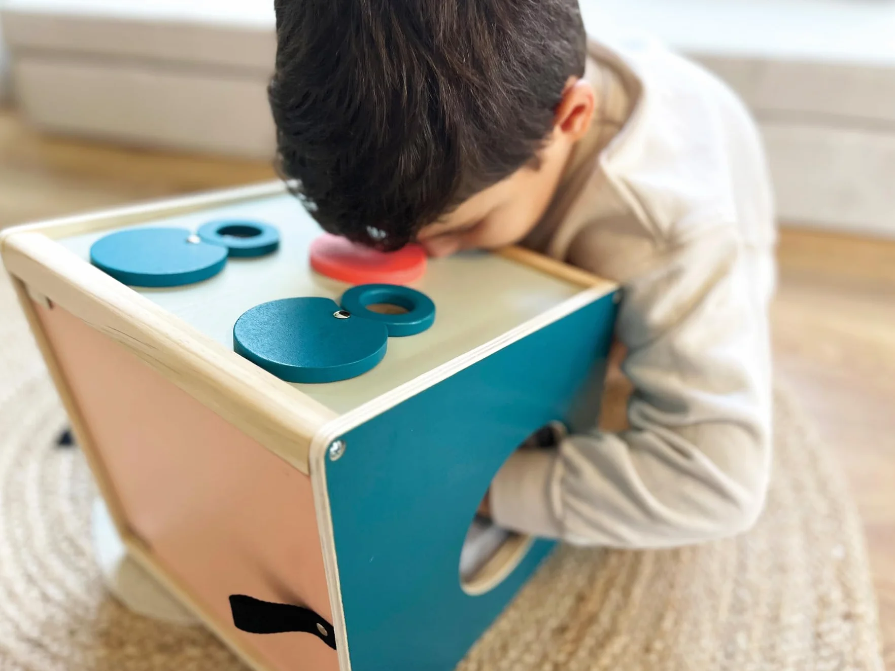 Boîte Tactile Sensory Small Foot Voir Écouter Sentir Toucher Bois 3 Ans