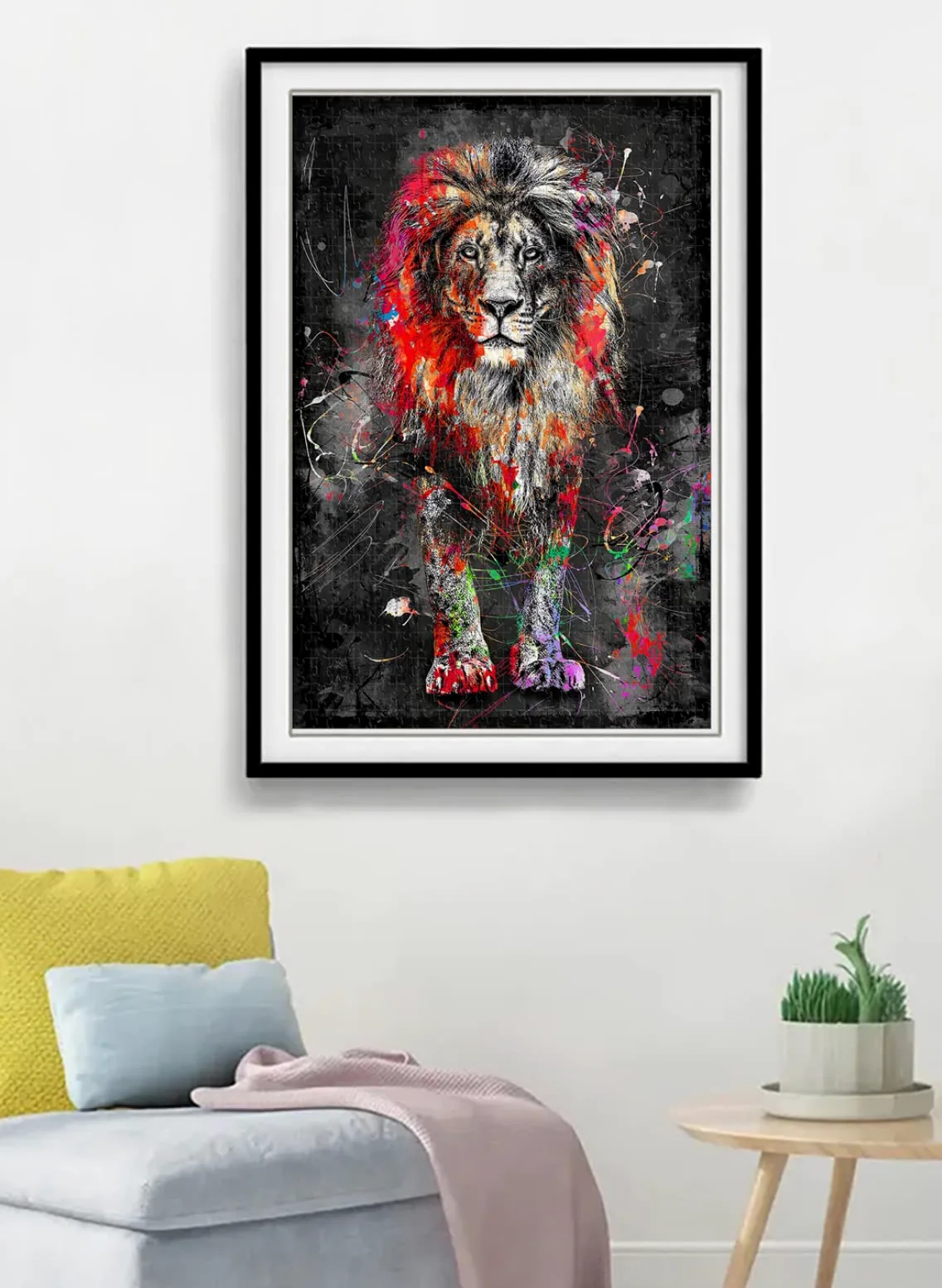 Puzzle de 3000 pièces Doodle Cadeau de Lion coloré pour Toute la Famille