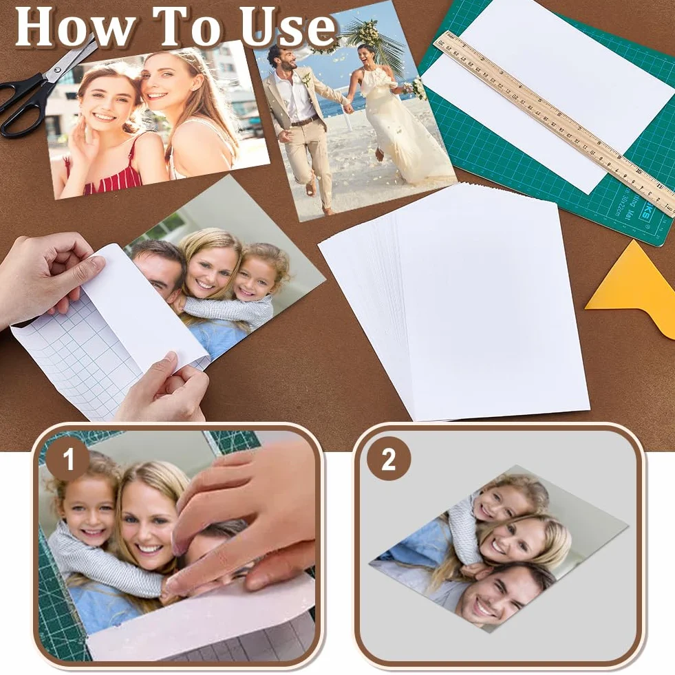 NBEADS 50 Pcs Pochette de Plastification A5, 21.5 x 16cm Feuilles Auto-Adhésives Brillantes