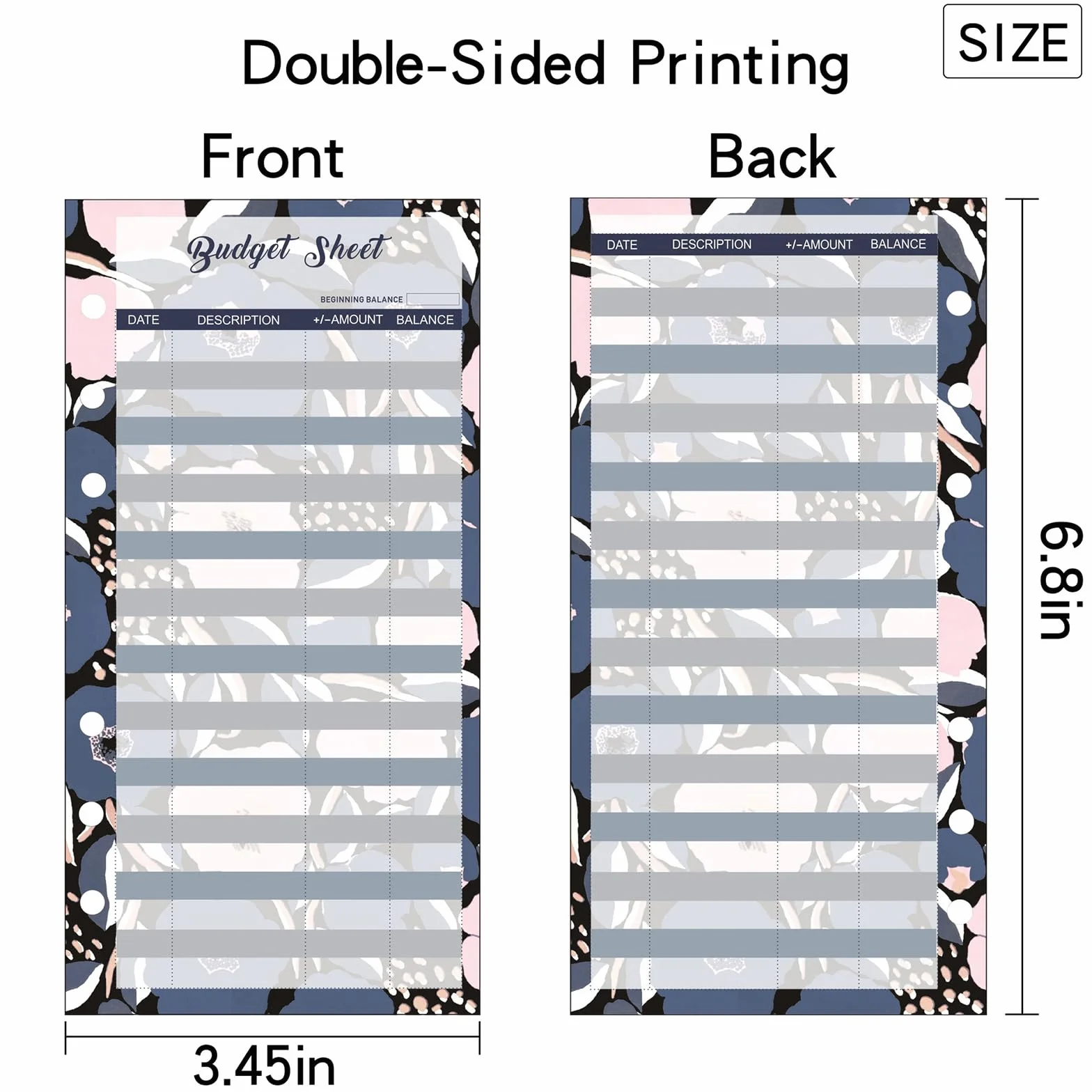 SURALIN 36PCS Accessoires de Planificateur Budgétaire Budget A6 Cartes de Résumé en Papier