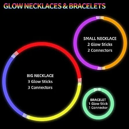 Bracelet Fluorescent Lumineux 30 Pièces Baton Lumineux Enfants Adultes Décoration Fêtes
