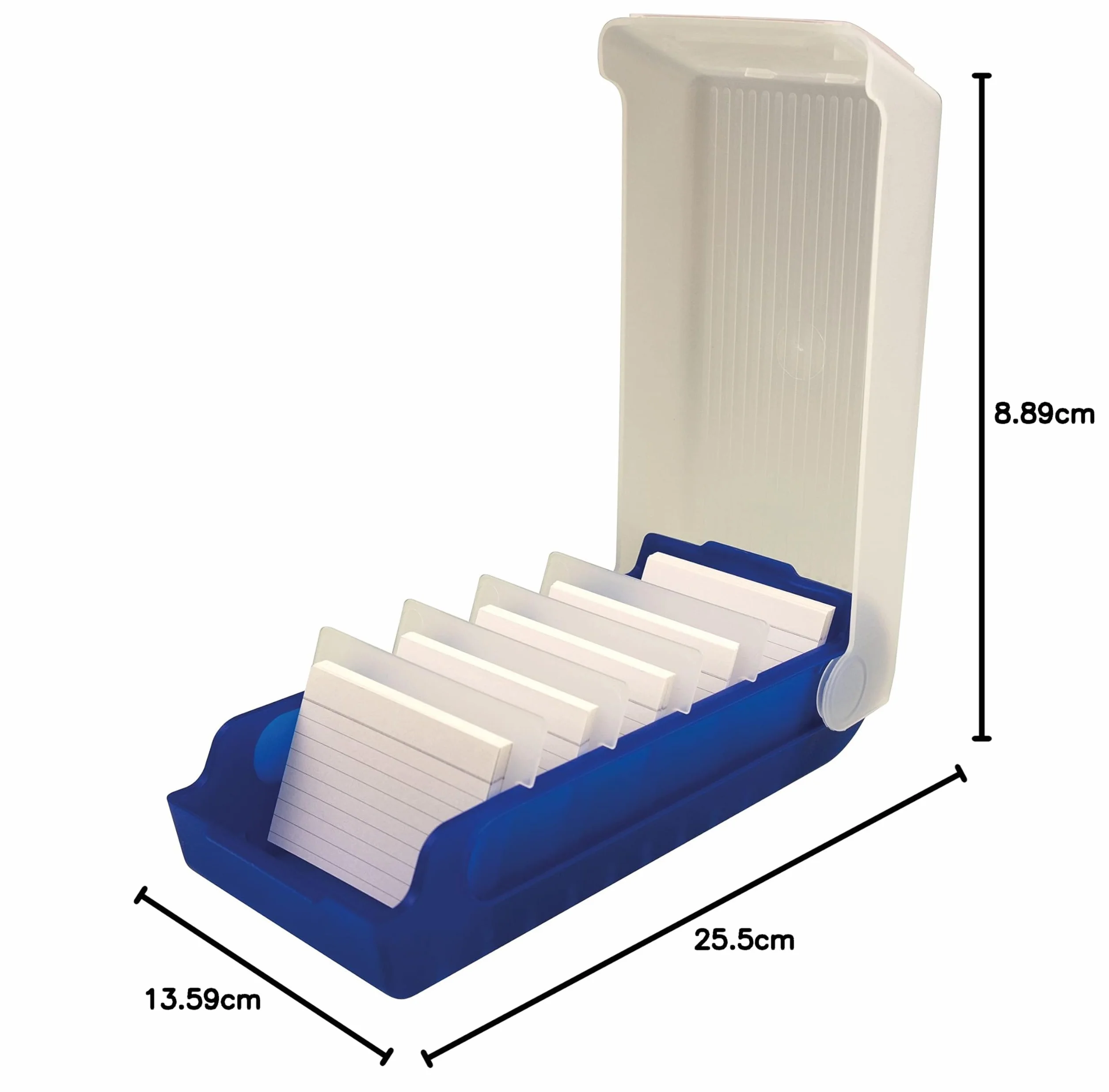 Helit Beebox Boîte à cartes de visite A7 Bleu
