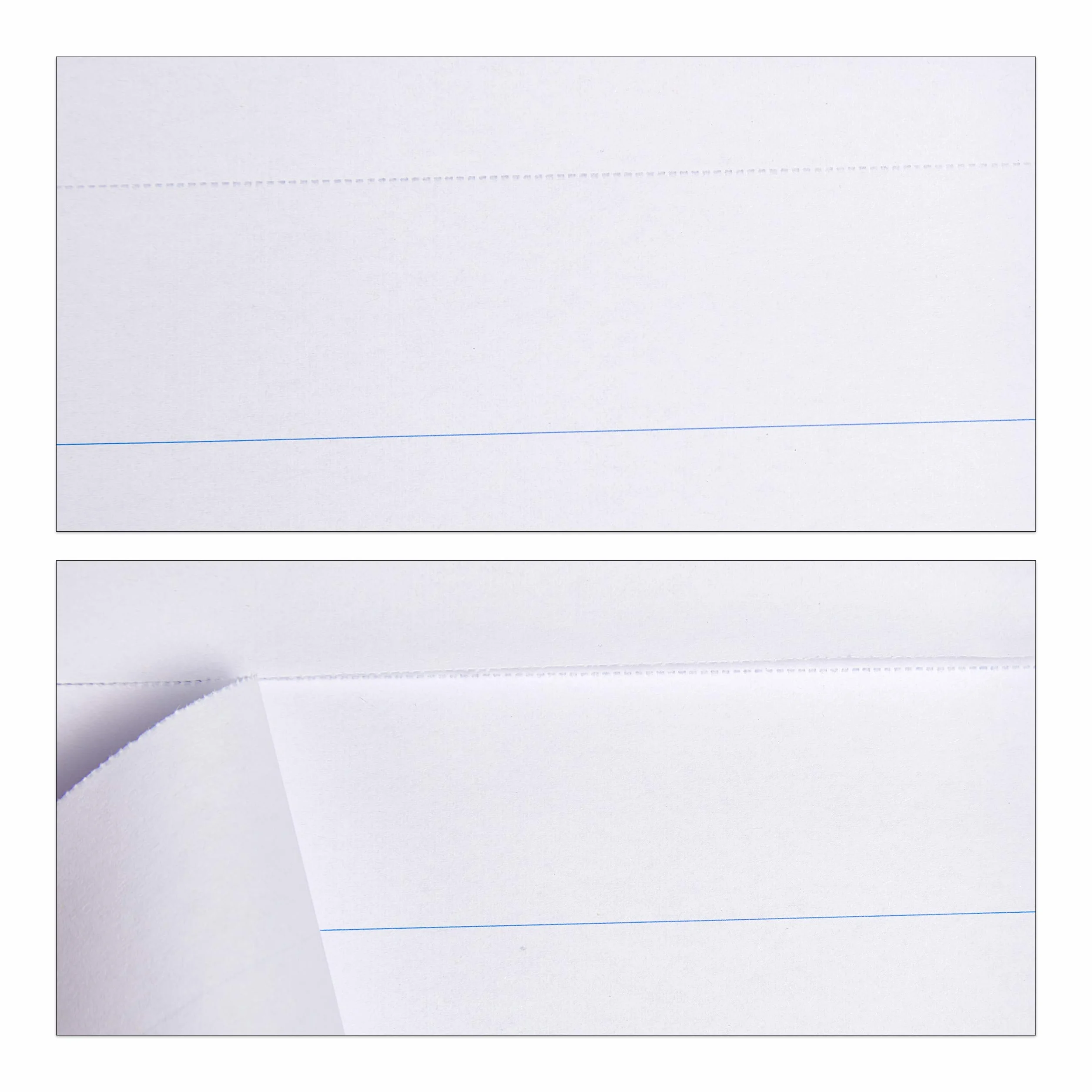 Relaxdays Papier de Présentation Rouleau Pages à Lignes 50 Feuilles 60 g/m² 6 Perforation 57,5x81 cm Blanc