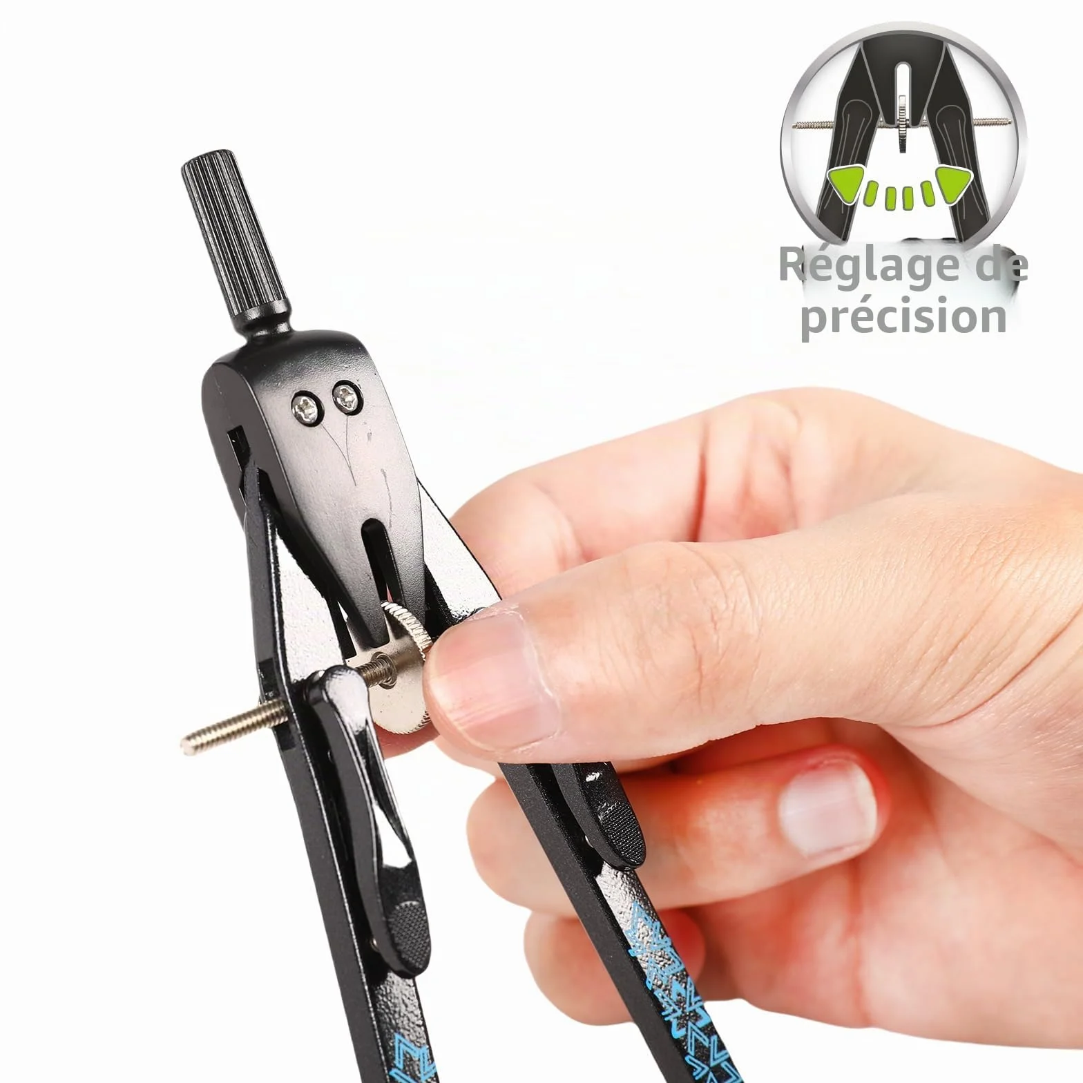 KEYROAD Compas en métal 1 pièce Multicolore Réglage rapide