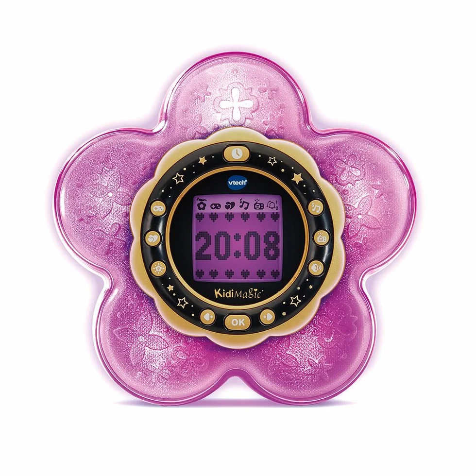 VTech KidiMagic Galaxy Light Violet Radio Réveil Enfant 9 en 1 Effets Lumineux Projection Aurores Boréales Plafond Enceinte Jeux Cadeau 6-12 Ans Français