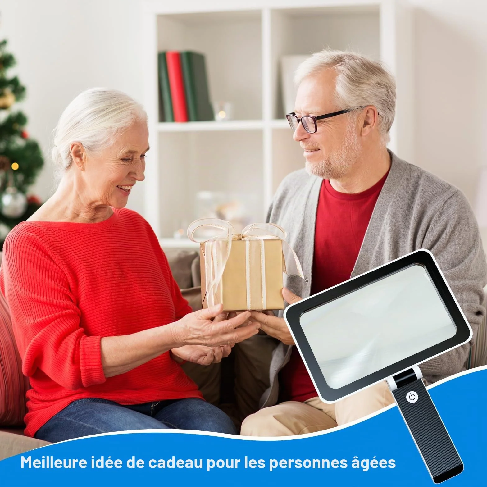Loupe de Lecture avec Lumière 3x LED Ultra Lumineuses à Intensité Variable Pliable pour Personnes Âgées